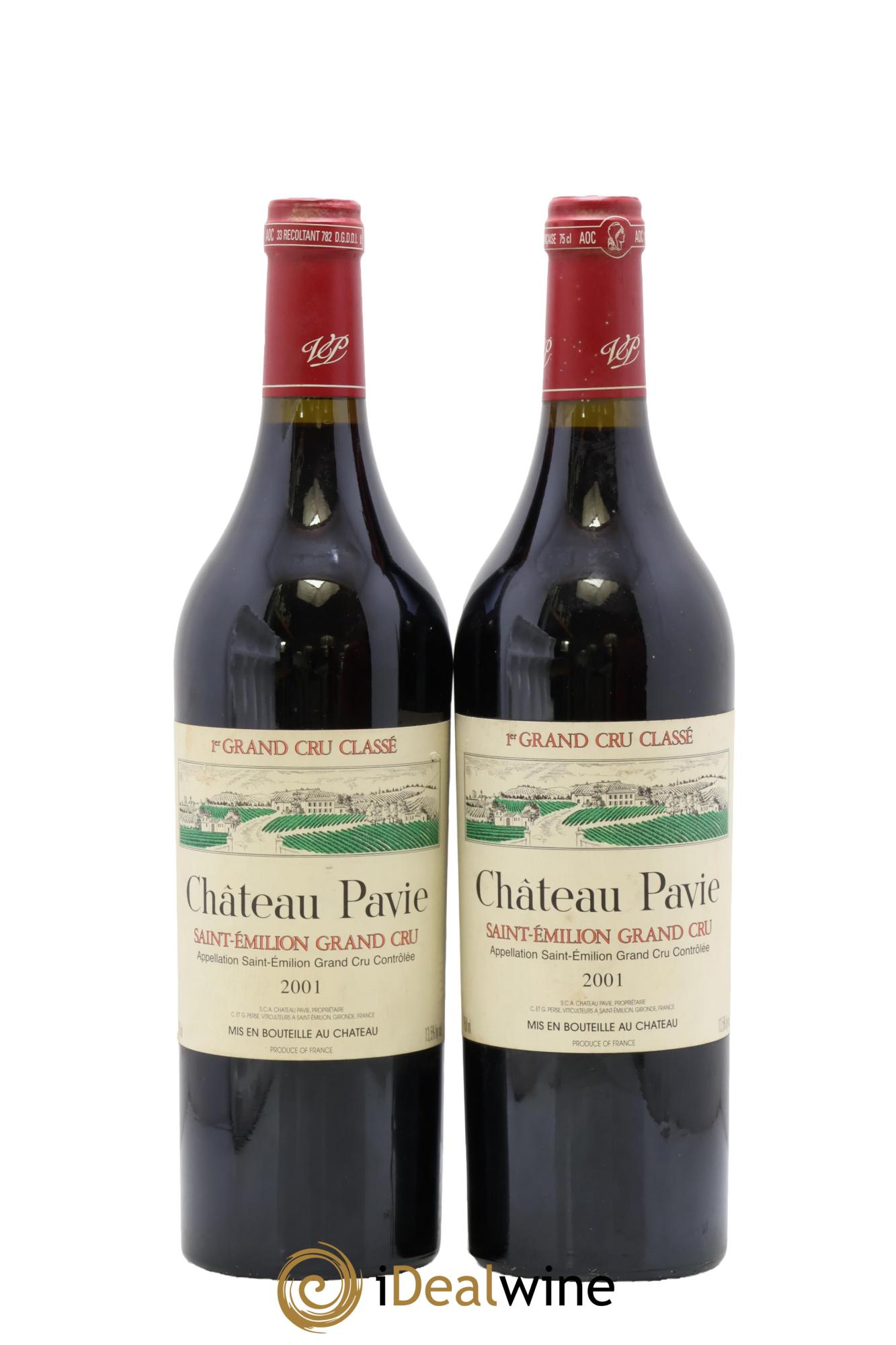 Château Pavie 1er Grand Cru Classé A 2001 - Lot de 2 bouteilles - 0