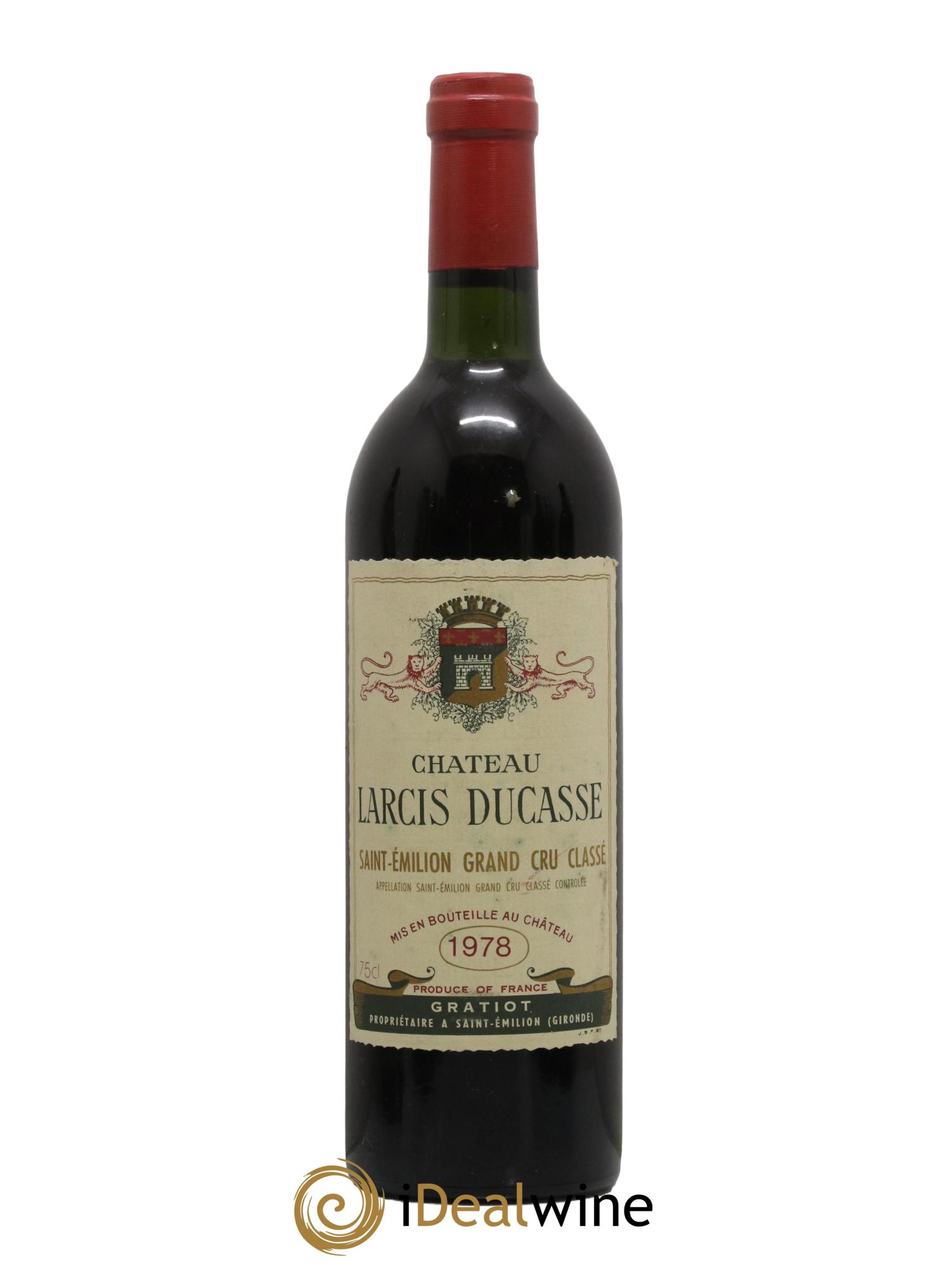 Château Larcis Ducasse 1er Grand Cru Classé B 1978 - Lot de 1 bouteille - 0