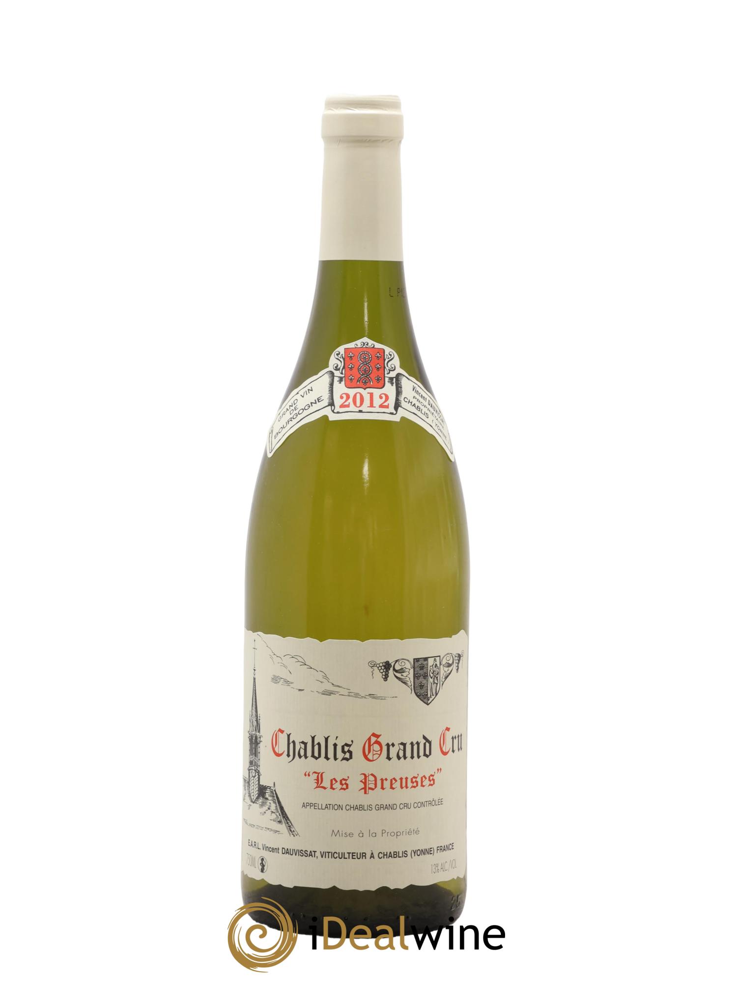 Chablis Grand Cru Les Preuses Vincent Dauvissat (Domaine) 2012 - Lot of 1 bottle - 0
