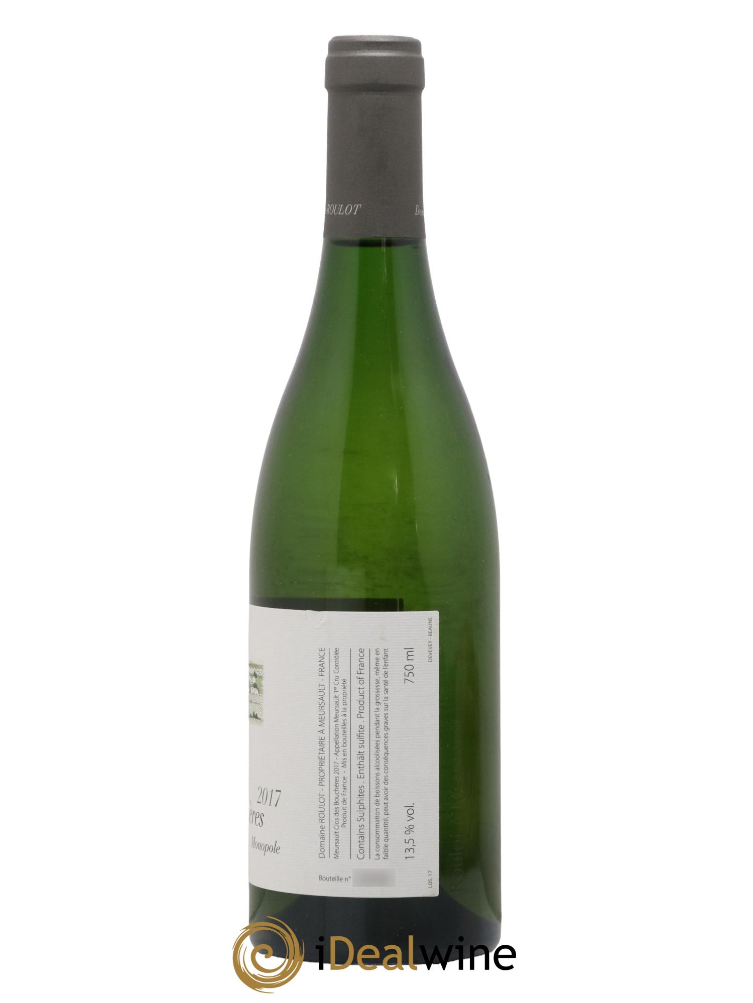 Meursault 1er Cru Clos des Bouchères  Roulot (Domaine) 2017 - Lotto di 1 bottiglia - 1