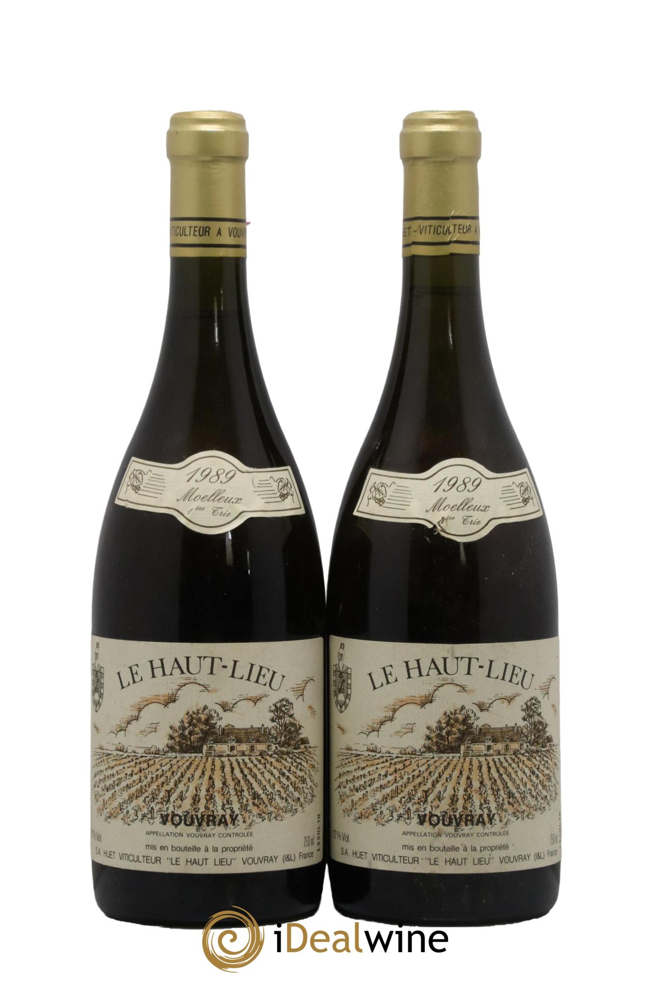 Vouvray Le Haut-Lieu Moelleux 1ère Trie Domaine Huet 1989 - Lotto di 2 bottiglie - 0