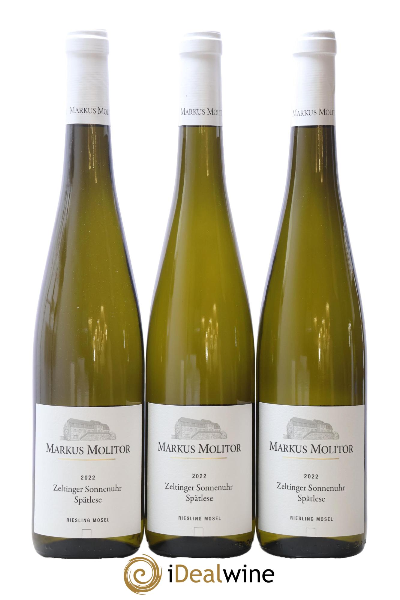 Riesling Markus Molitor Zeltinger Sonnenuhr Spätlese White Capsule 2022 - Lotto di 3 bottiglie - 0