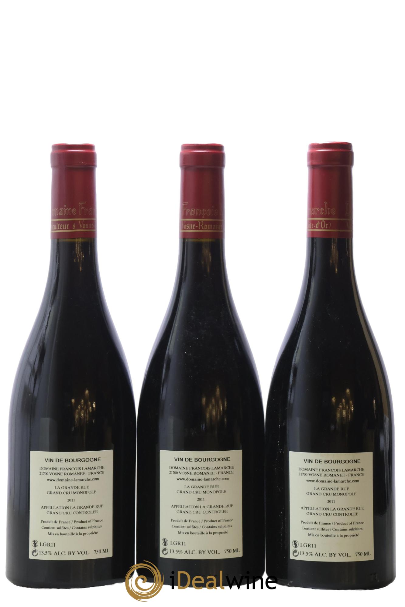 La Grande Rue Grand Cru Lamarche (Domaine) 2011 - Posten von 3 Flaschen - 1