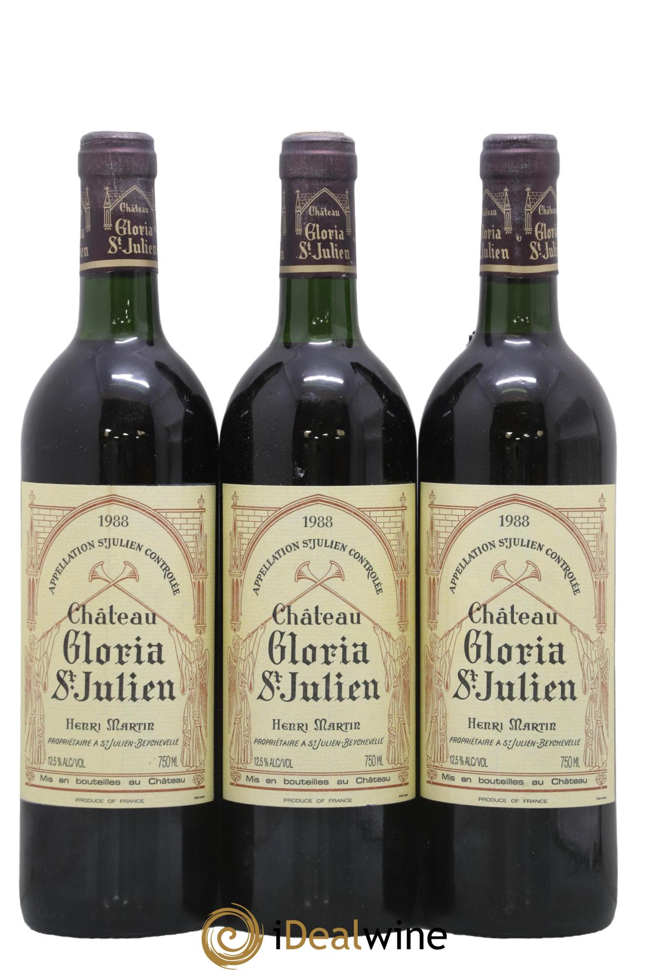 Château Gloria 1988 - Posten von 3 Flaschen - 0