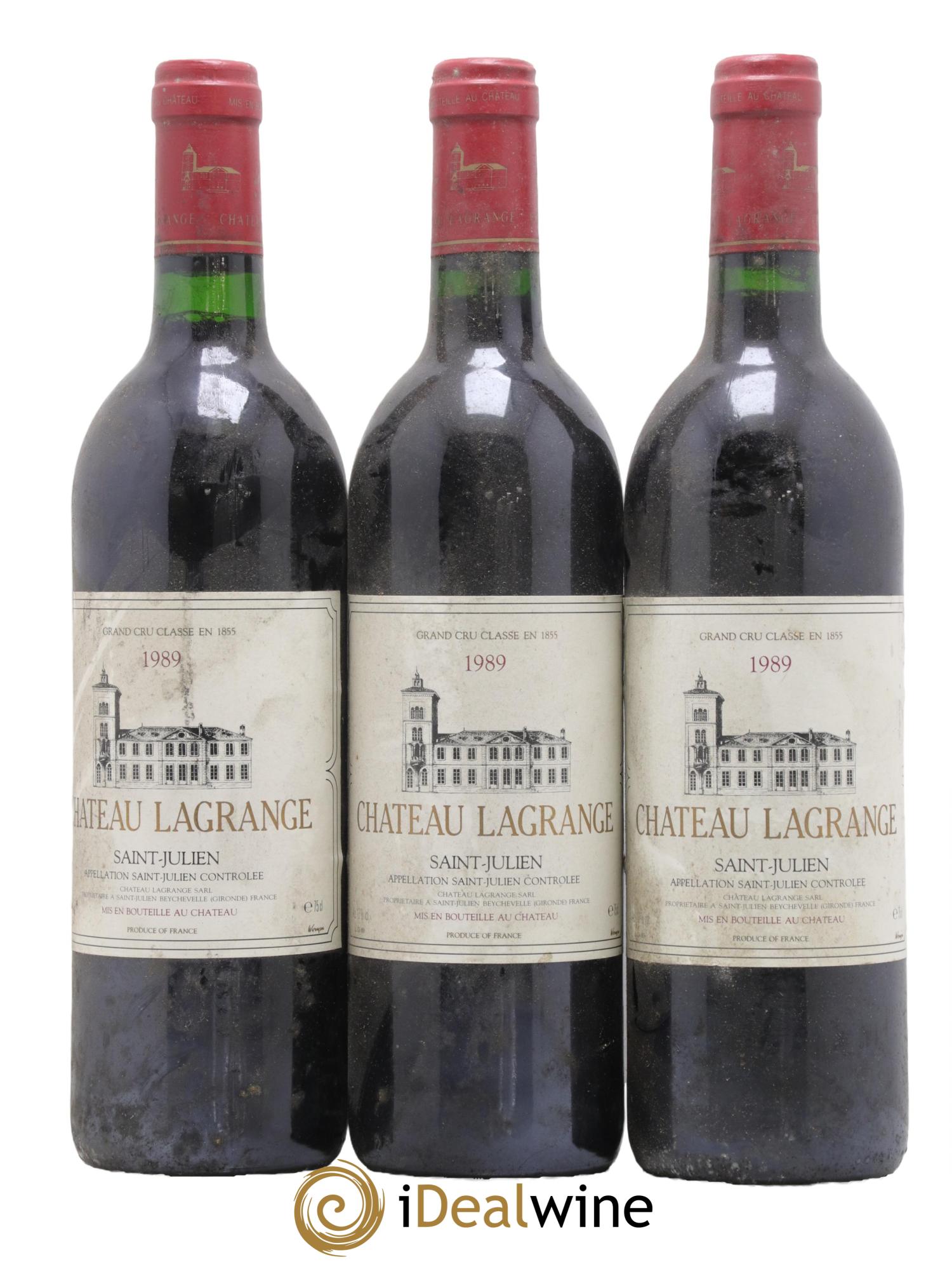 Château Lagrange 3ème Grand Cru Classé 1989 - Lot de 3 bouteilles - 0