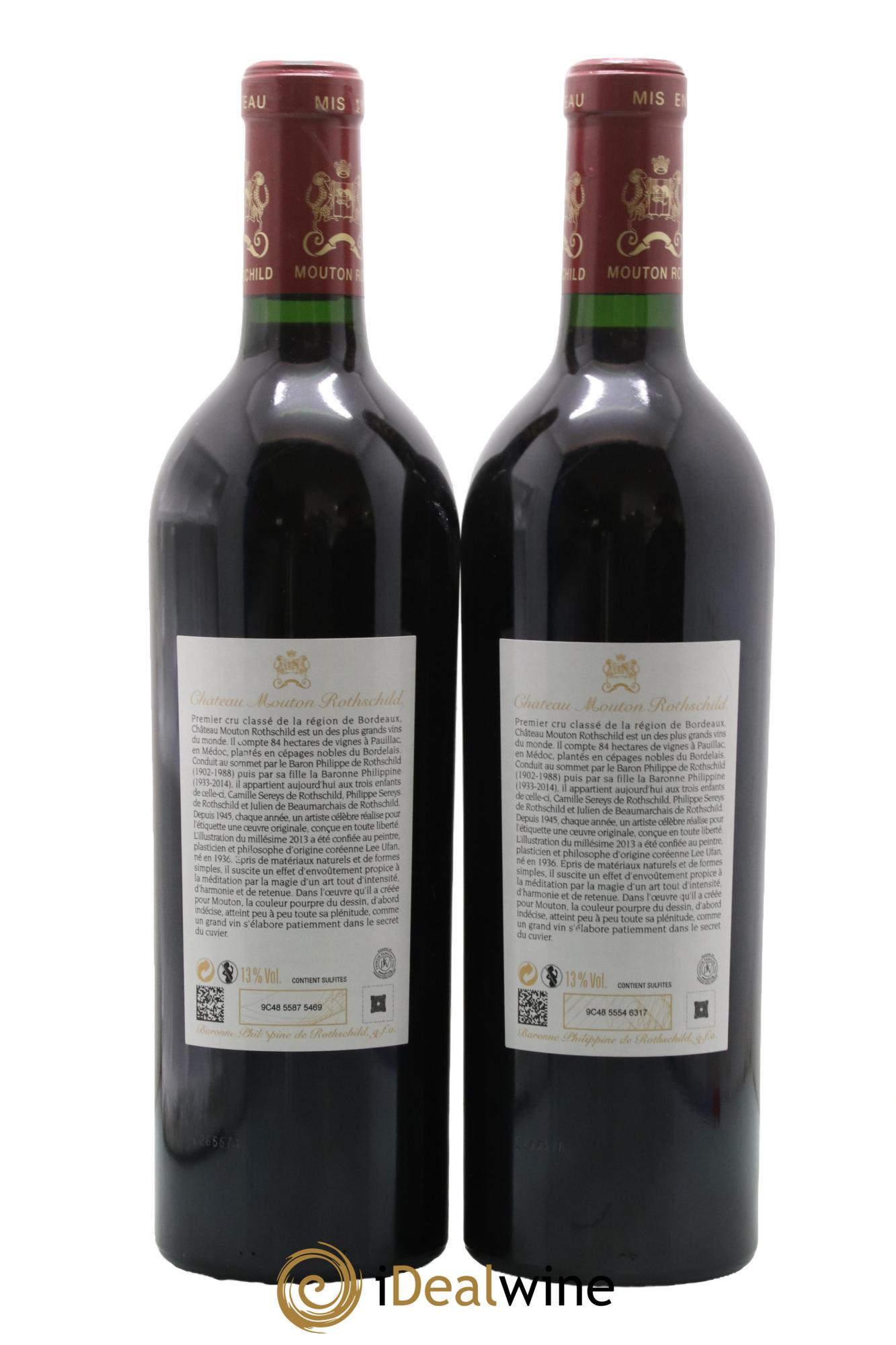 Château Mouton Rothschild 1er Grand Cru Classé 2013 - Lot de 2 bouteilles - 1
