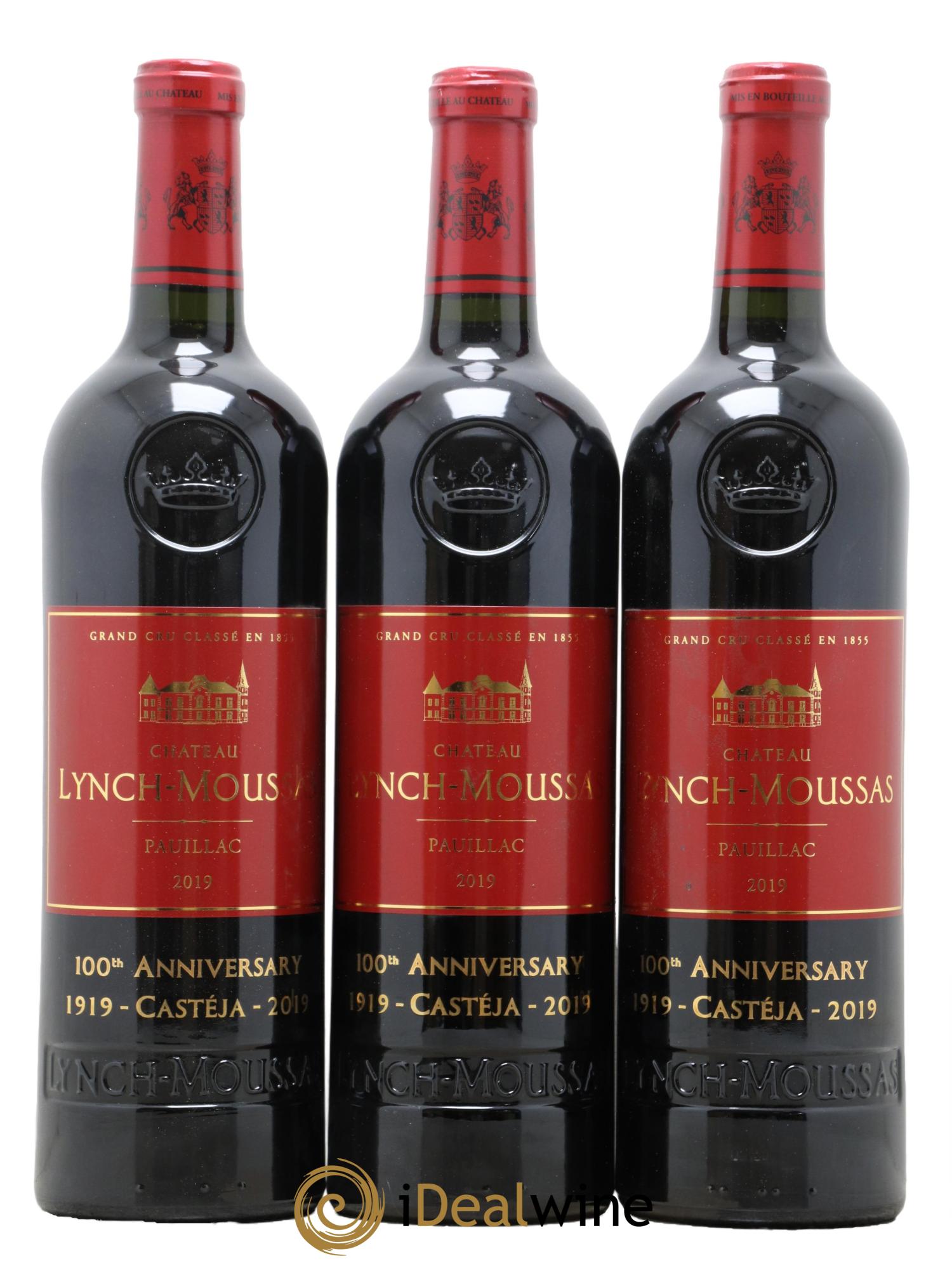 Château Lynch Moussas 5ème Grand Cru Classé 2019 - Lot de 3 bouteilles - 0