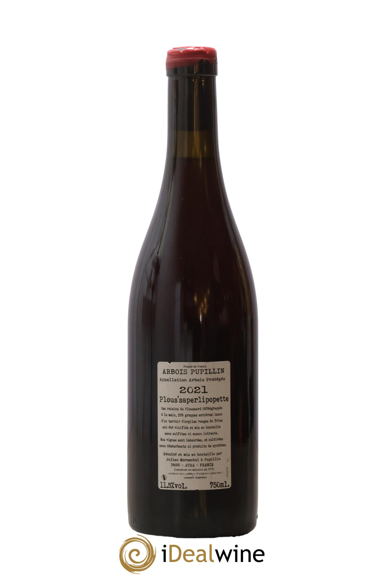 Arbois-Pupillin Ploussard Plous'saperlipopette Domaine de la Borde 2021 - Lot de 1 bouteille - 1