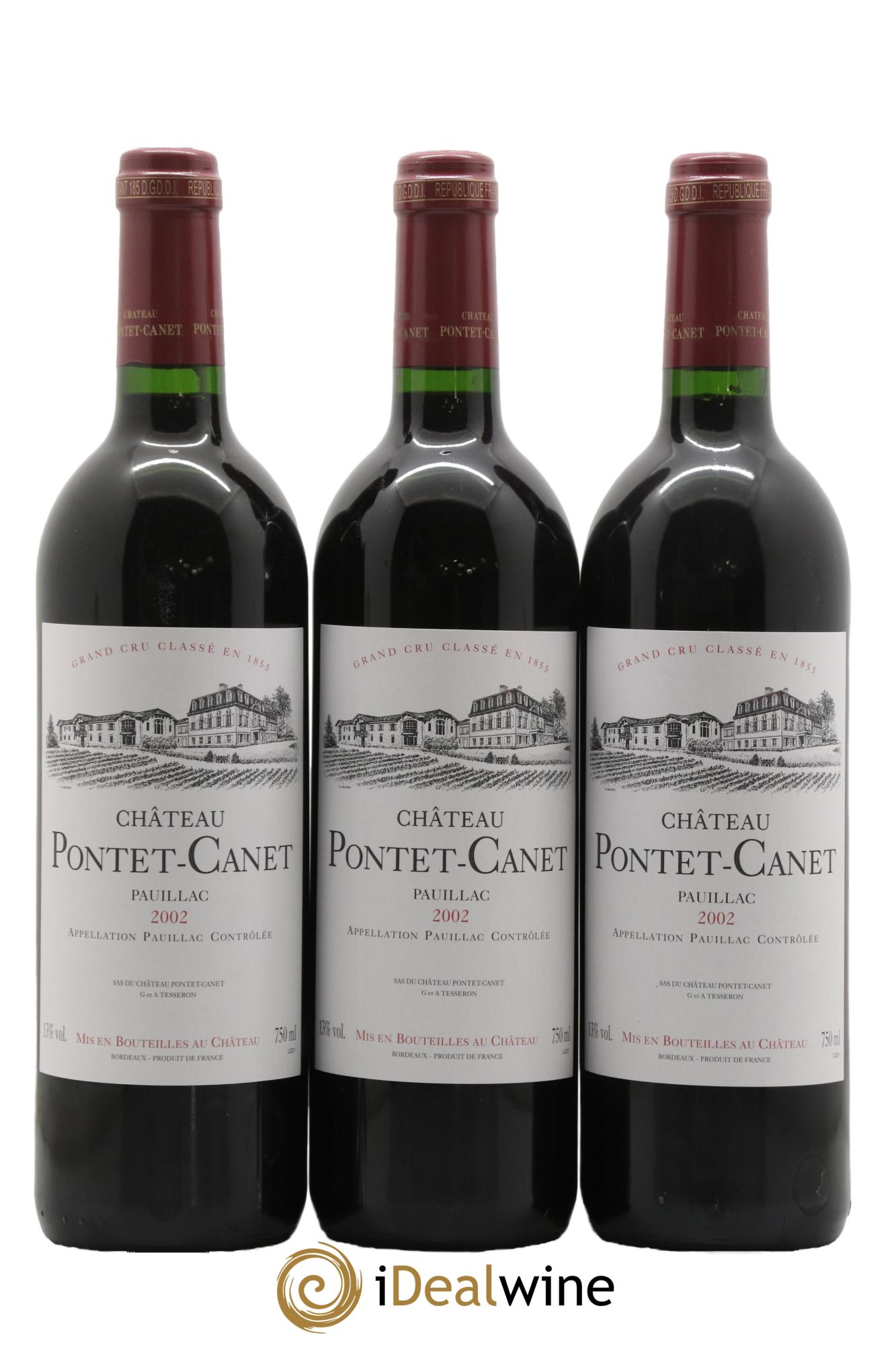 Château Pontet Canet 5ème Grand Cru Classé 2002 - Lotto di 12 bottiglie - 3