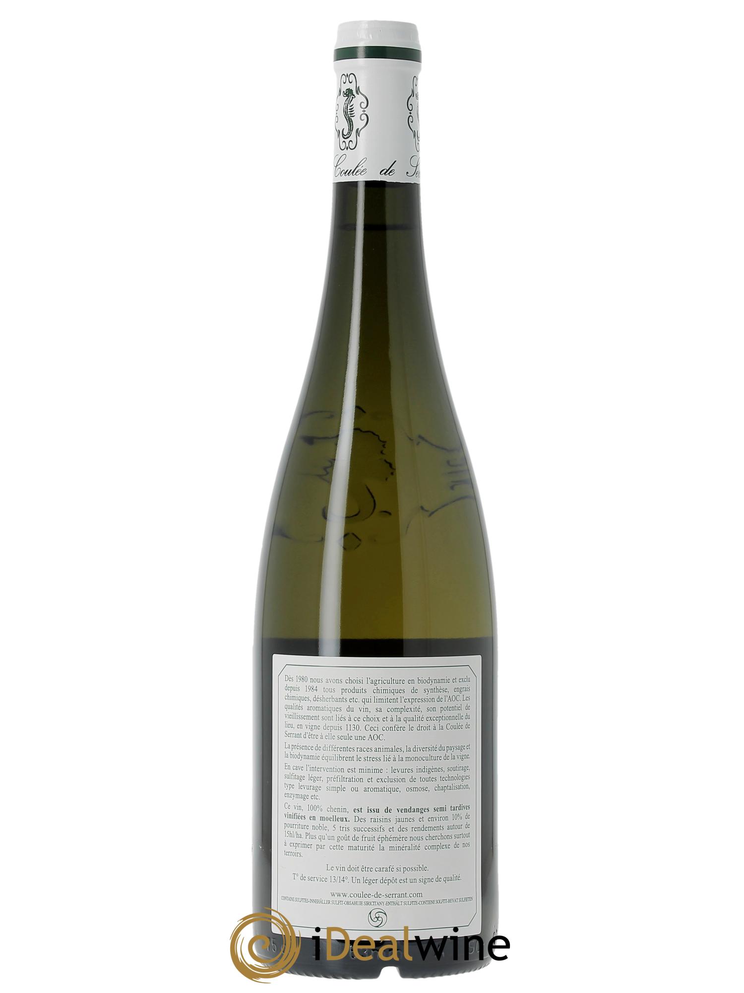 Savennières Clos de la Coulée de Serrant Moelleux Vignobles de la Coulée de Serrant - Nicolas Joly 2022 - Lot de 1 bouteille - 1