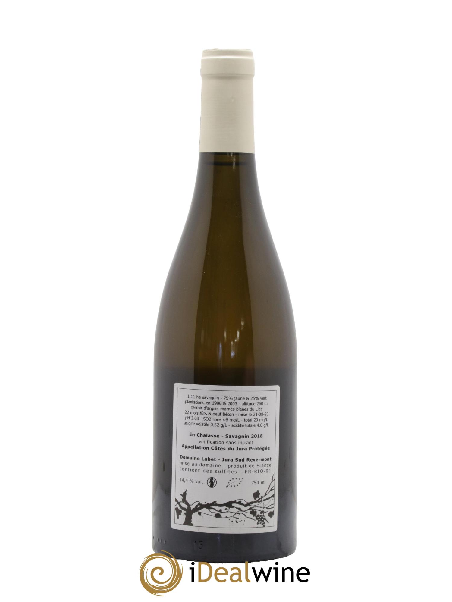 Côtes du Jura Fleur de Savagnin En Chalasse Romain - Julien - Charline Labet 2018 - Lot de 1 bouteille - 1
