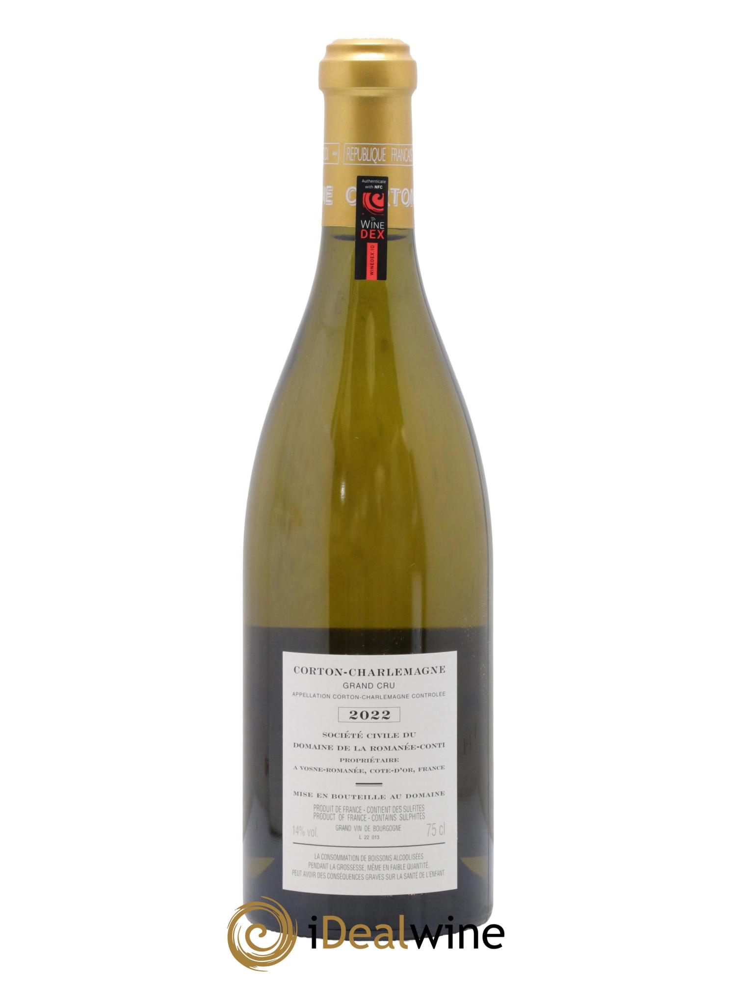 Corton-Charlemagne Grand Cru Domaine de la Romanée-Conti 2022 - Lot de 1 bouteille - 1