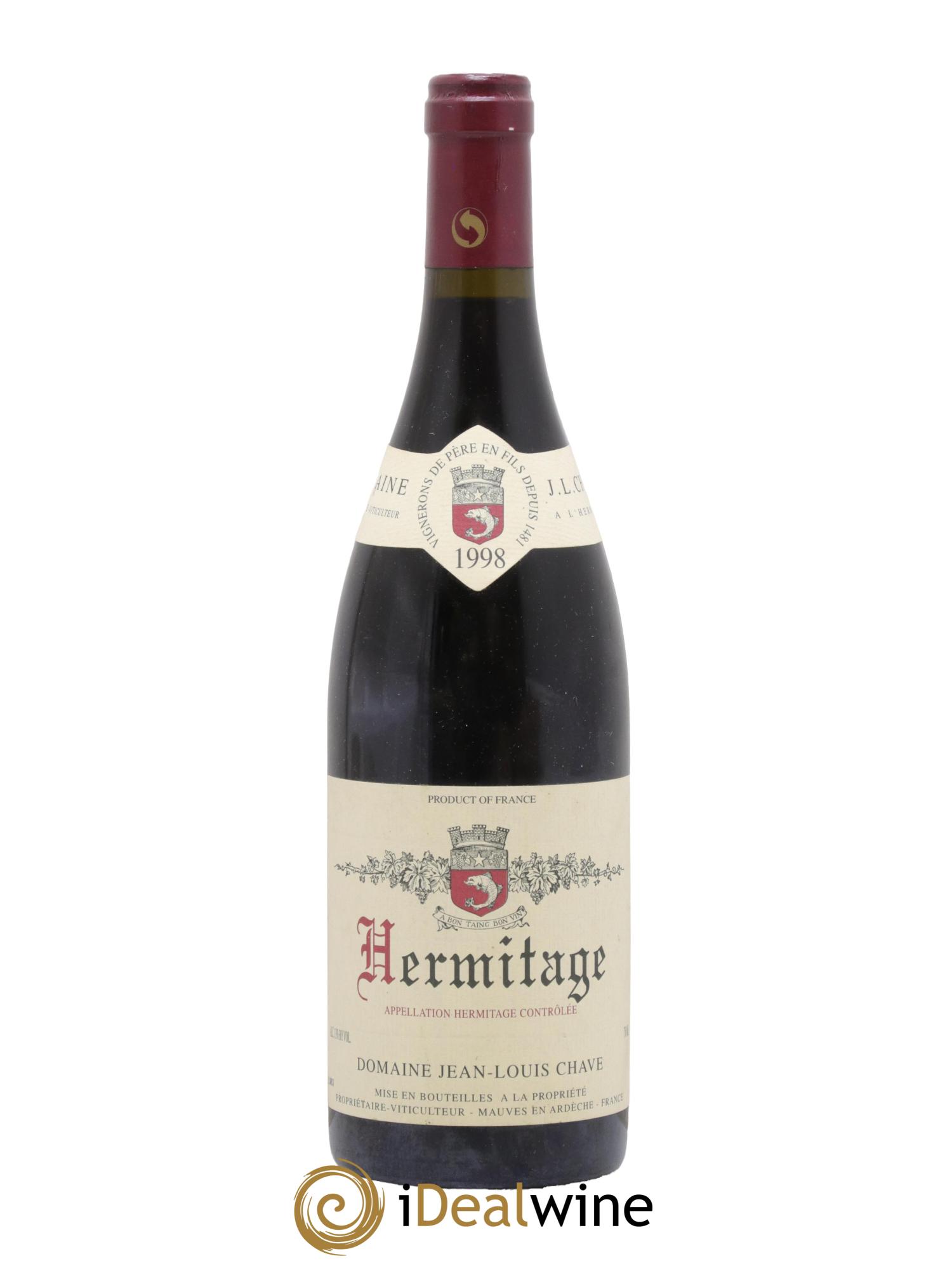 Hermitage Jean-Louis Chave 1998 - Lot de 1 bouteille - 0
