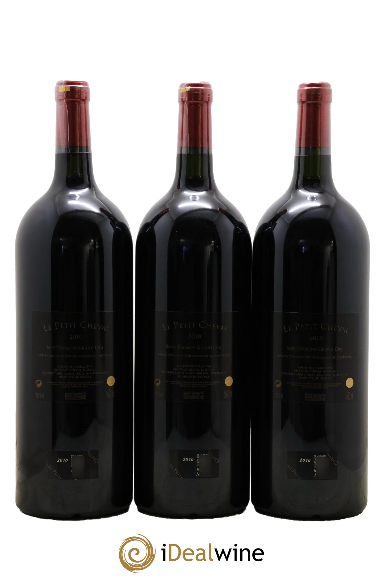 Le Petit Cheval Second Vin 2010 - Lotto di 3 magnum - 1