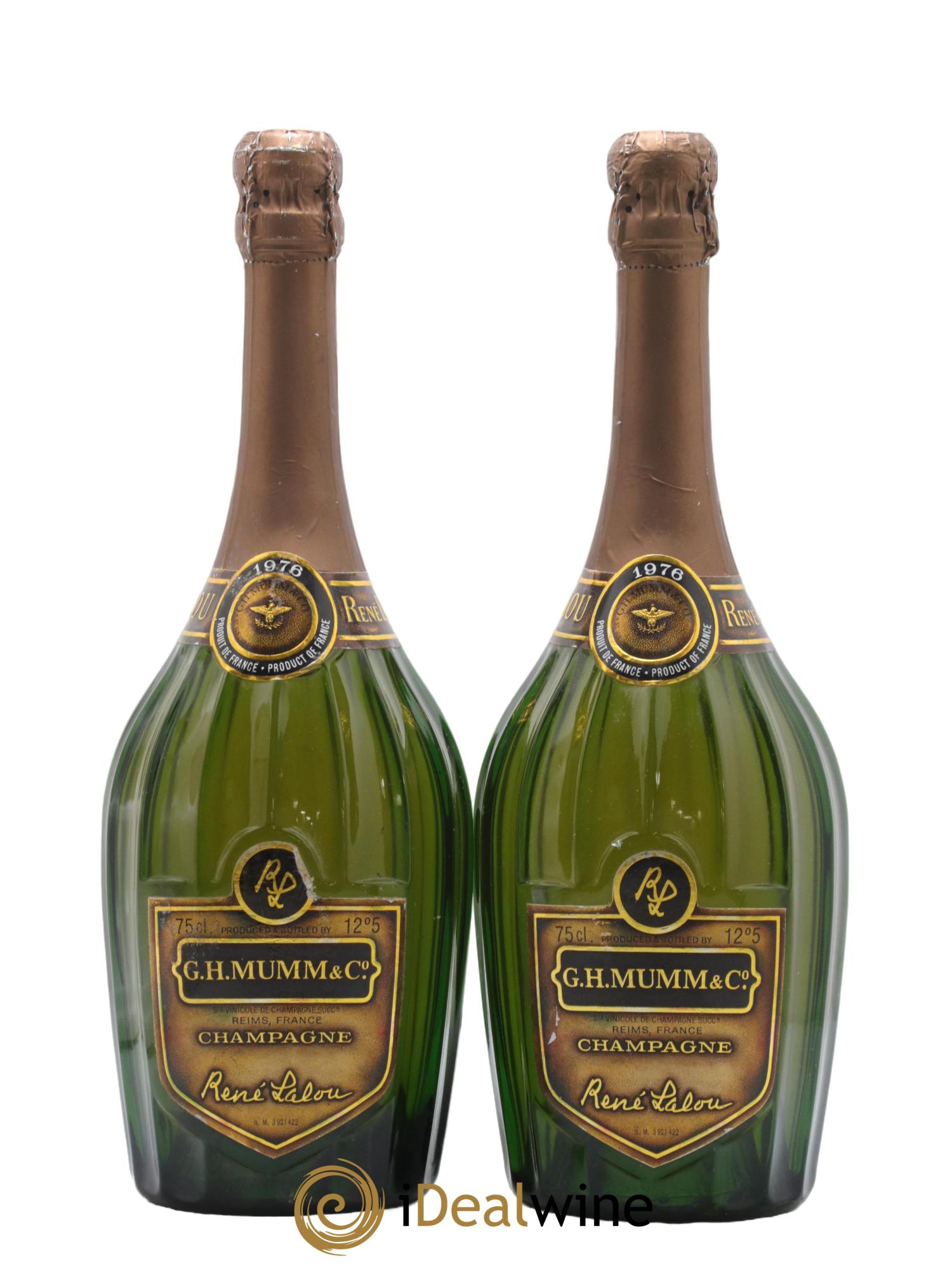 René Lalou Mumm 1976 - Lot de 2 bouteilles - 0