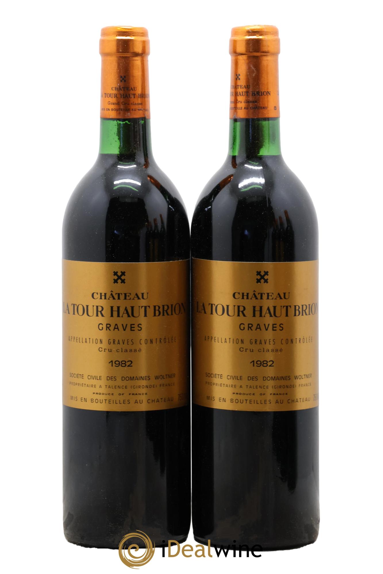 Château la Tour Haut-Brion Cru Classé de Graves 1982 - Lot of 2 bottles - 0