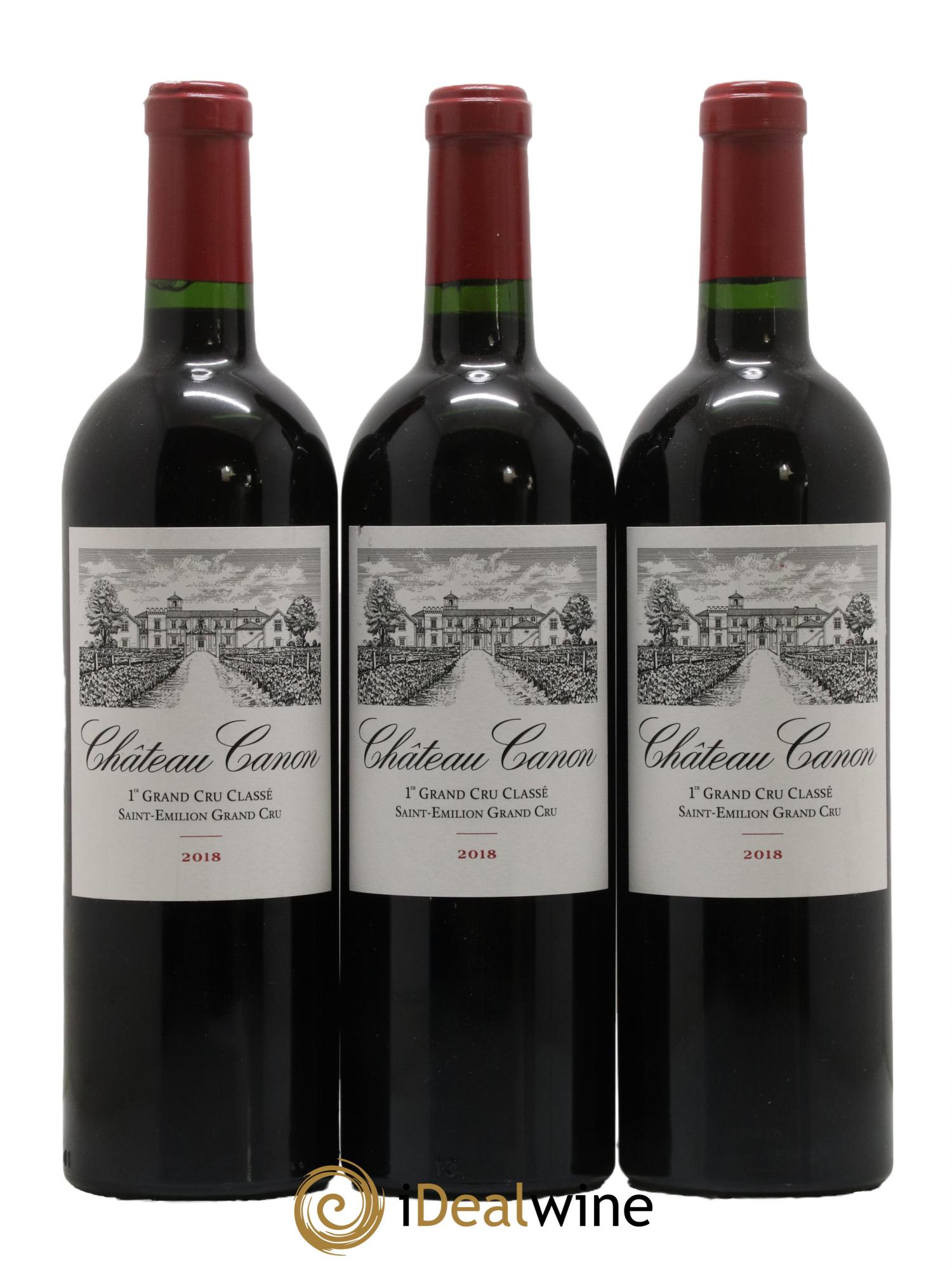 Château Canon 1er Grand Cru Classé B 2018 - Lot de 3 bouteilles - 0