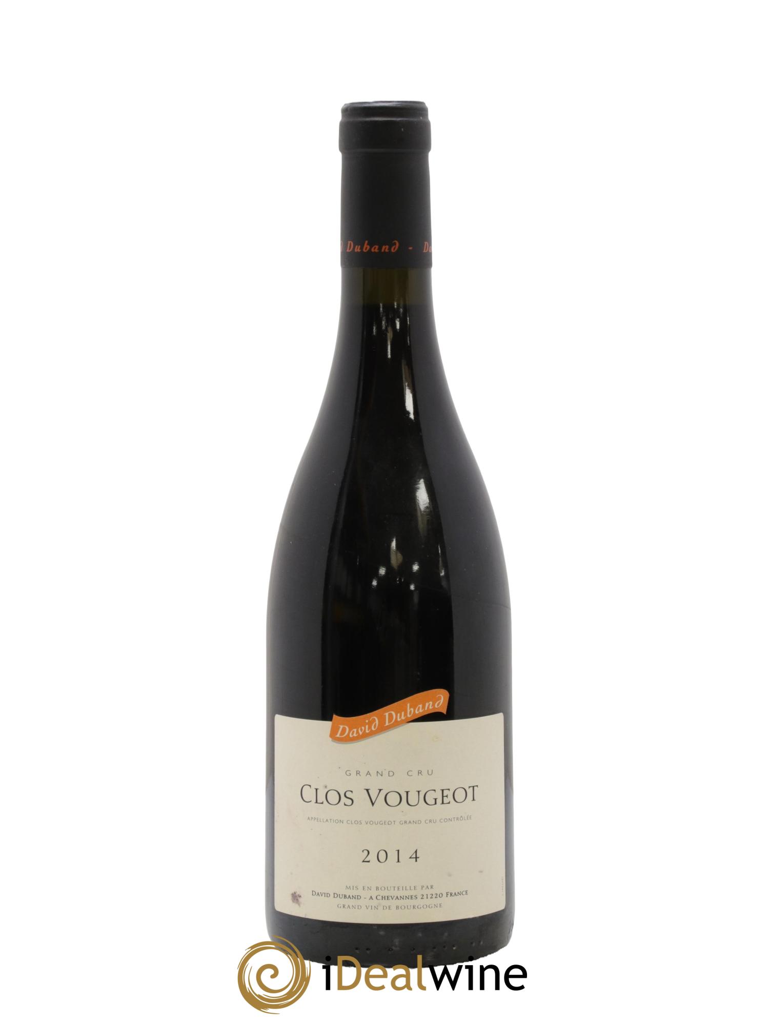 Clos de Vougeot Grand Cru David Duband (Domaine) 2014 - Lot de 1 bouteille - 0