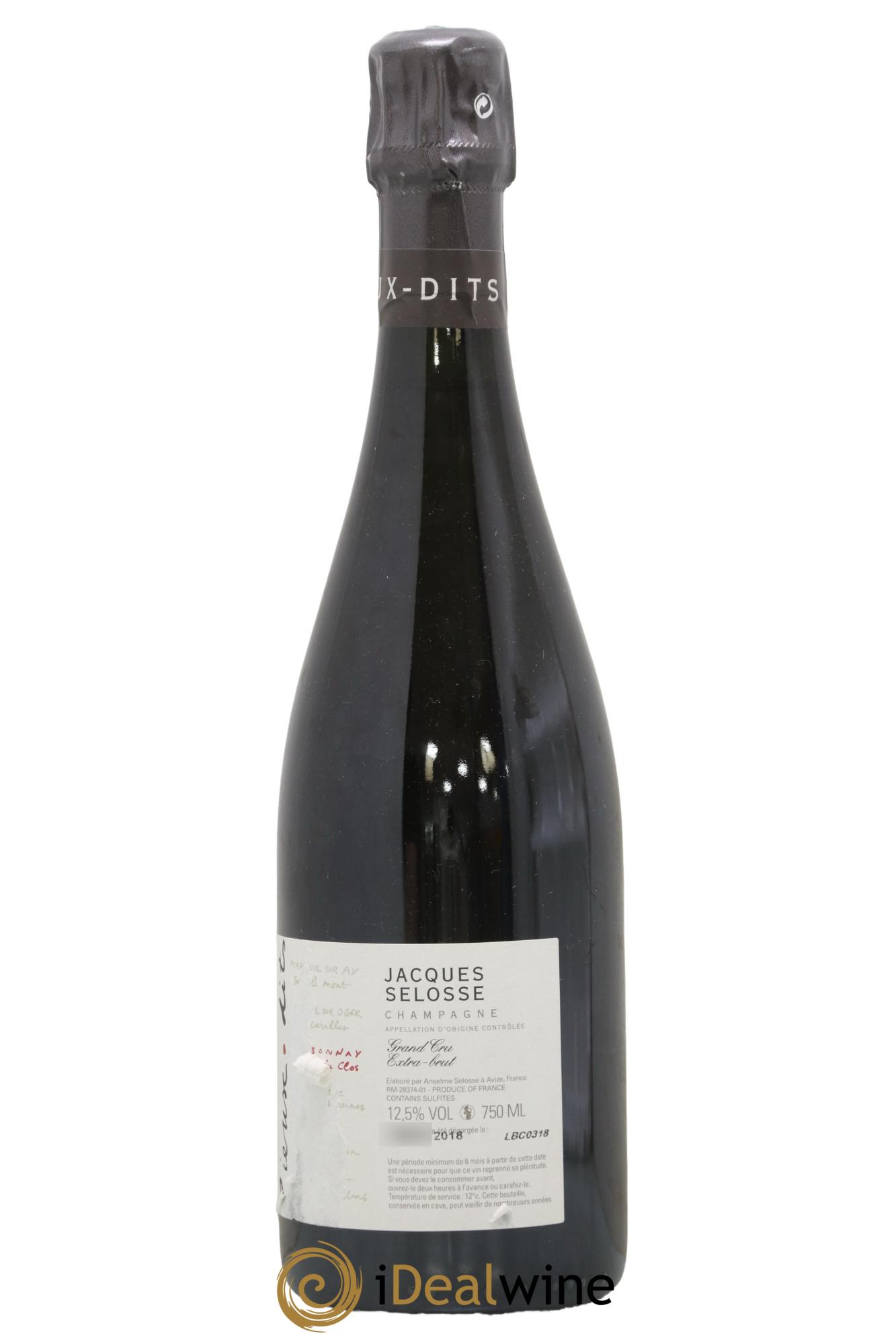 Ambonnay Le Bout du Clos Grand Cru Extra-Brut Jacques Selosse - Lot of 1 bottle - 1