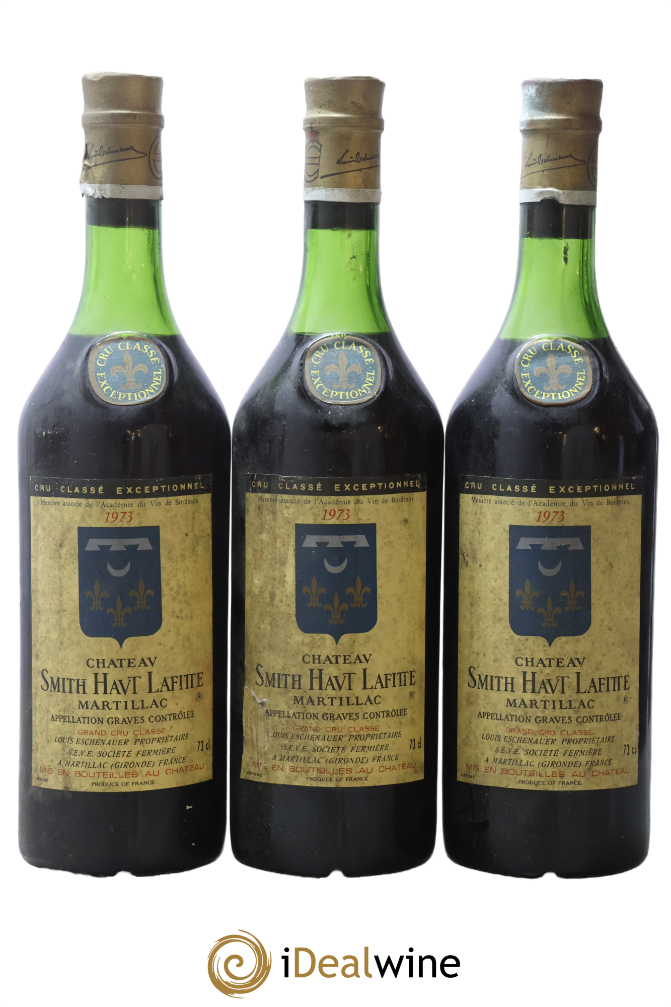 Château Smith Haut Lafitte Cru Classé de Graves 1973 - Lot de 3 bouteilles - 0