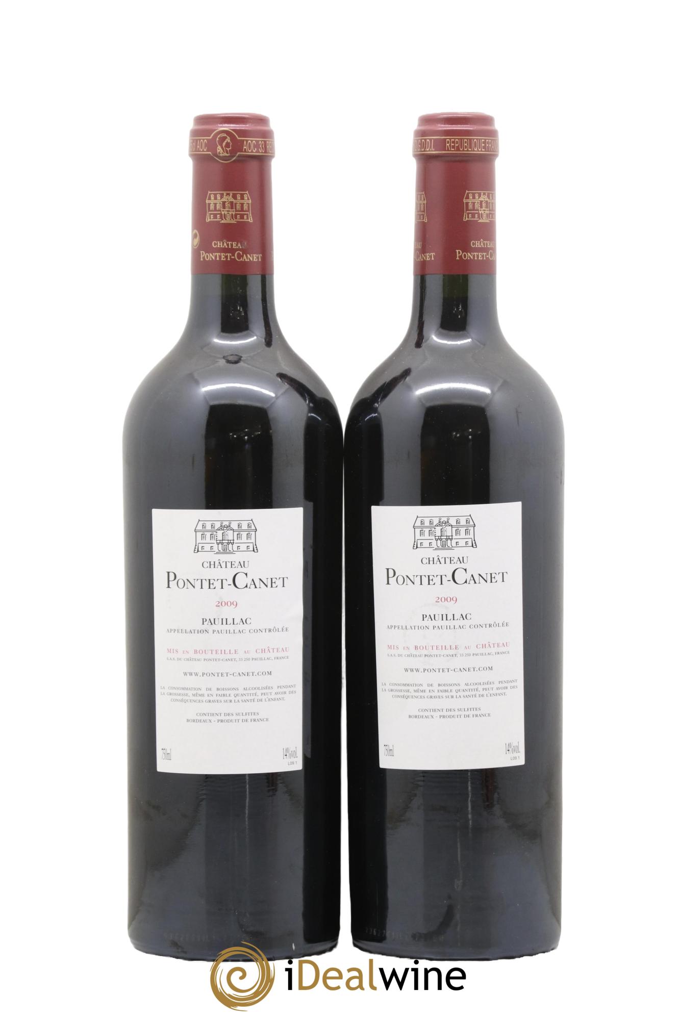 Château Pontet Canet 5ème Grand Cru Classé 2009 - Lot of 2 bottles - 1