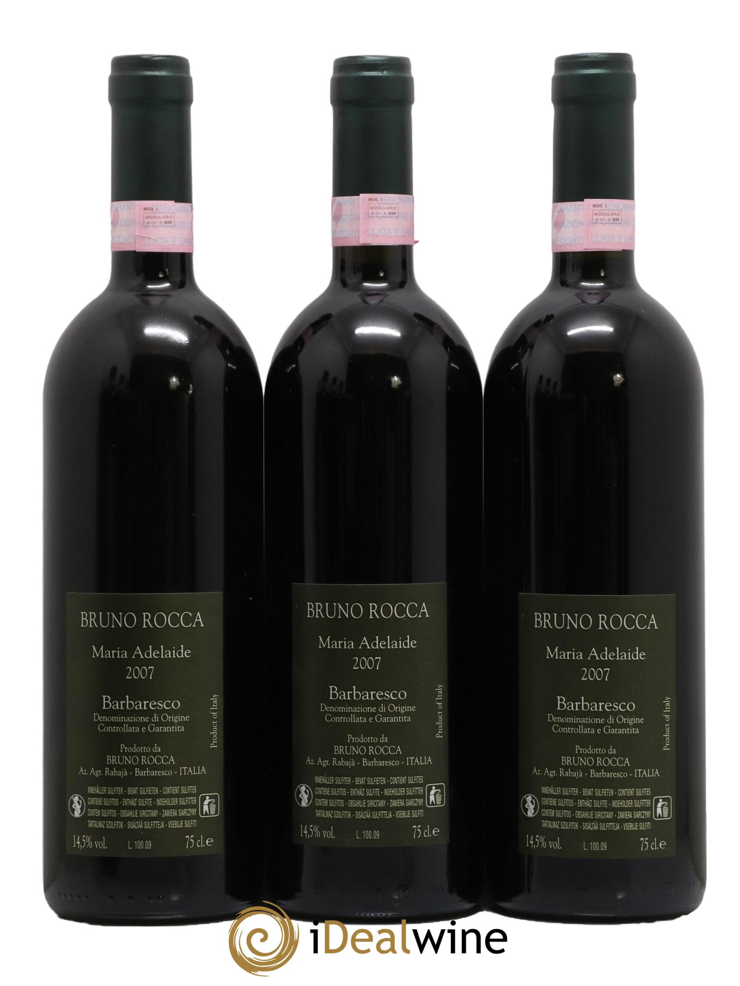 Barbaresco DOCG Maria Adelaide Bruno Rocca 2007 - Posten von 6 Flaschen - 4