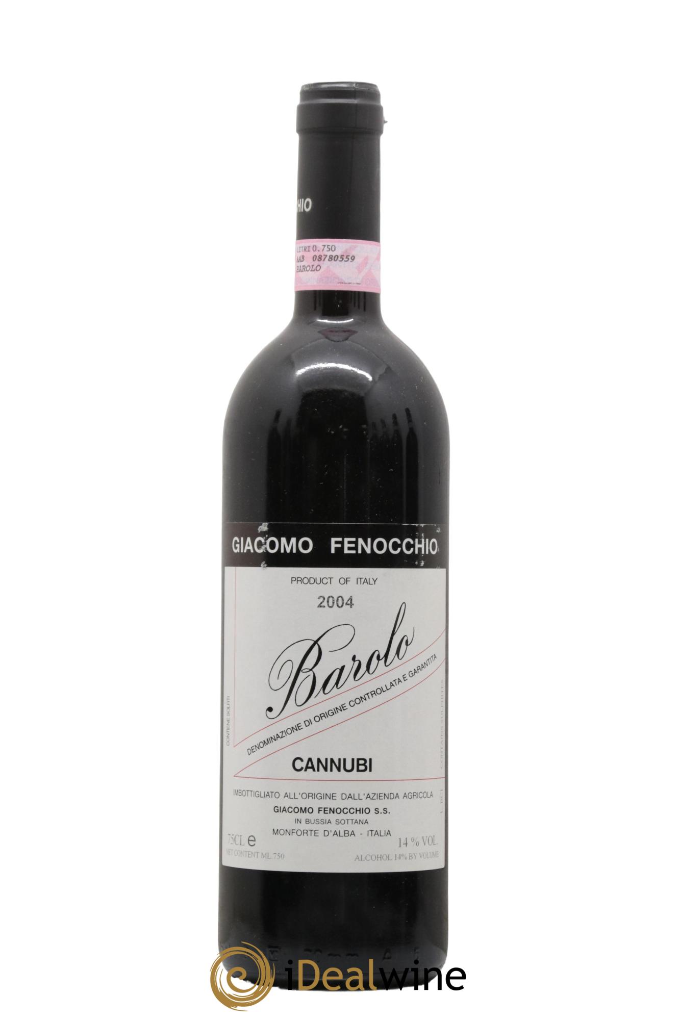 Barolo Cannubi Fenocchio 2004 - Lot de 1 bouteille - 0
