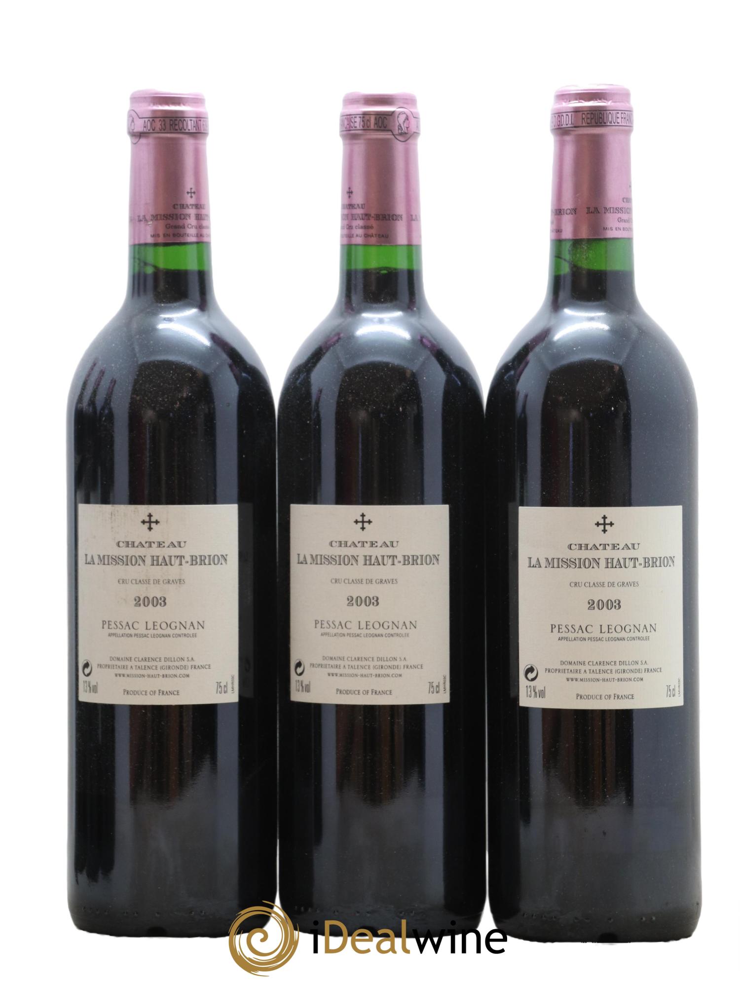 Château la Mission Haut-Brion Cru Classé de Graves 2003 - Lot of 12 bottles - 4