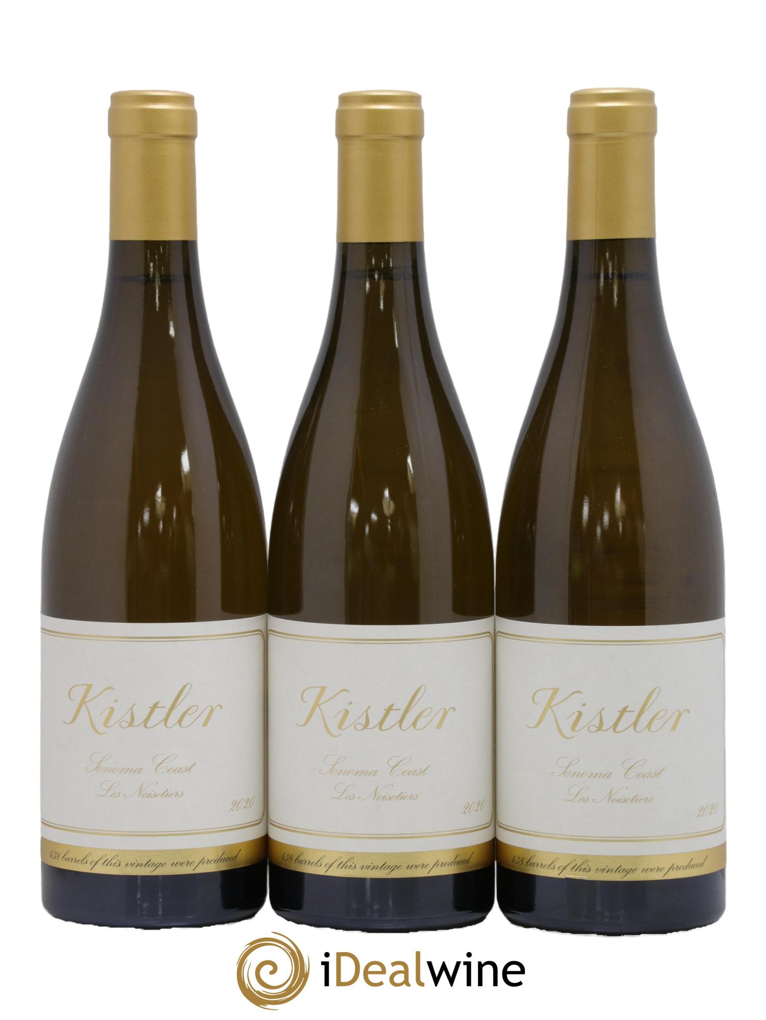 Sonoma Coast Kistler Les Noisetiers Chardonnay Kistler 2020 - Lot of 3 bottles - 0