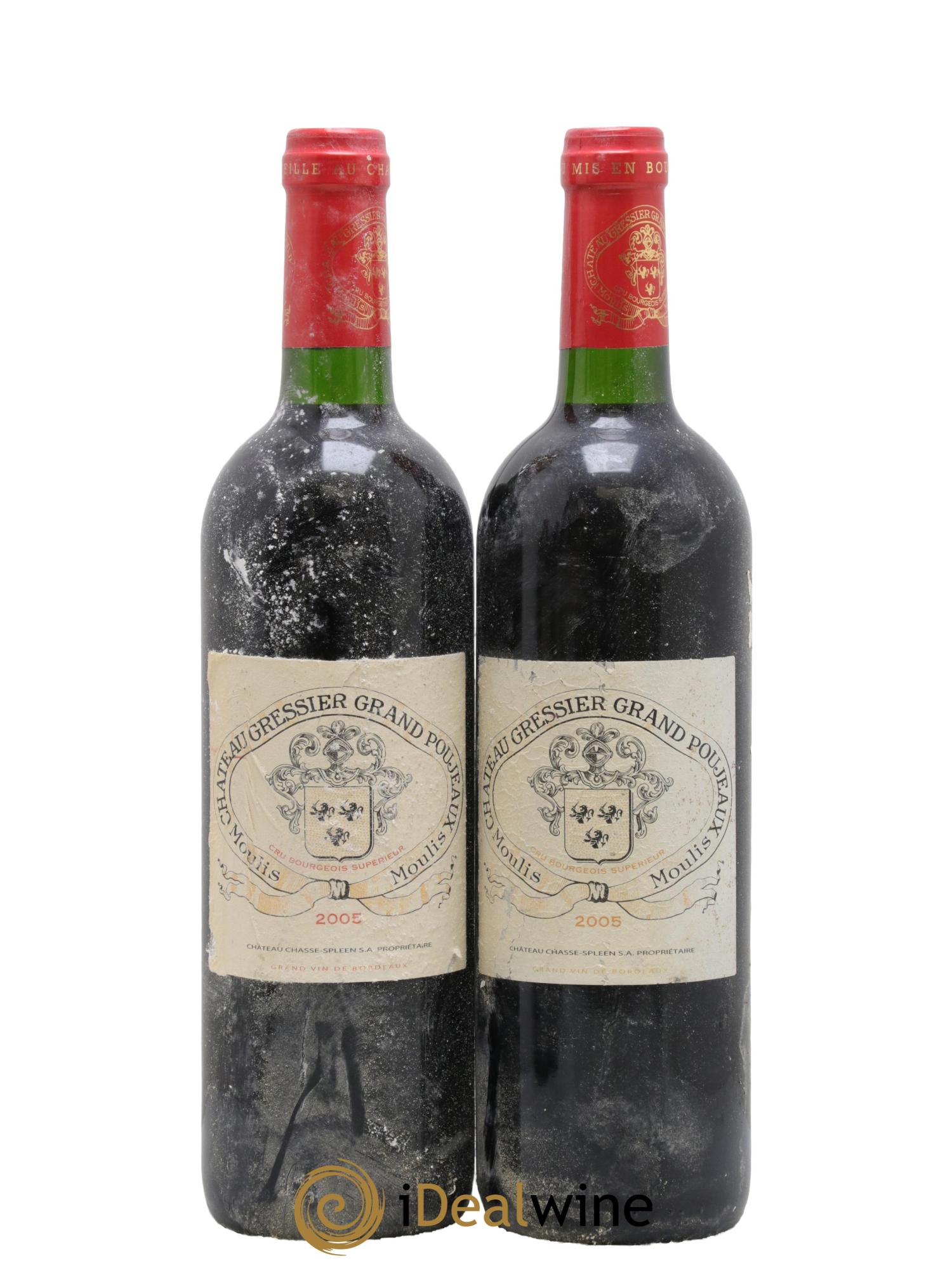 Château Gressier Grand Poujeaux Cru Bourgeois 2005 - Lotto di 2 bottiglie - 0