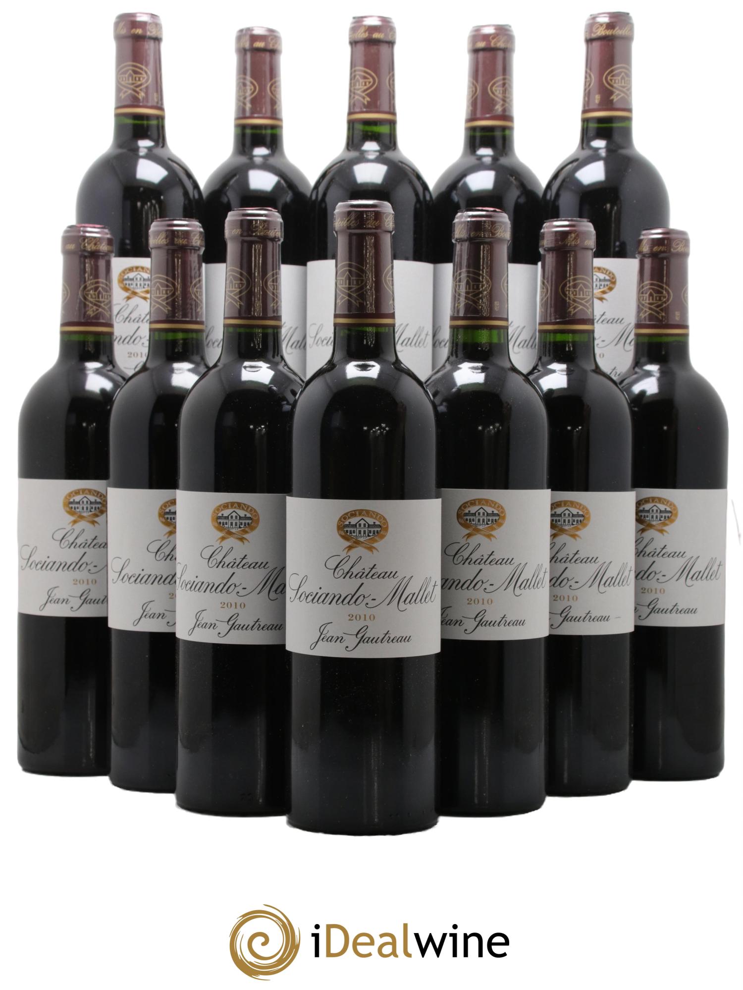 Château Sociando Mallet 2010 - Lot de 12 bouteilles - 0
