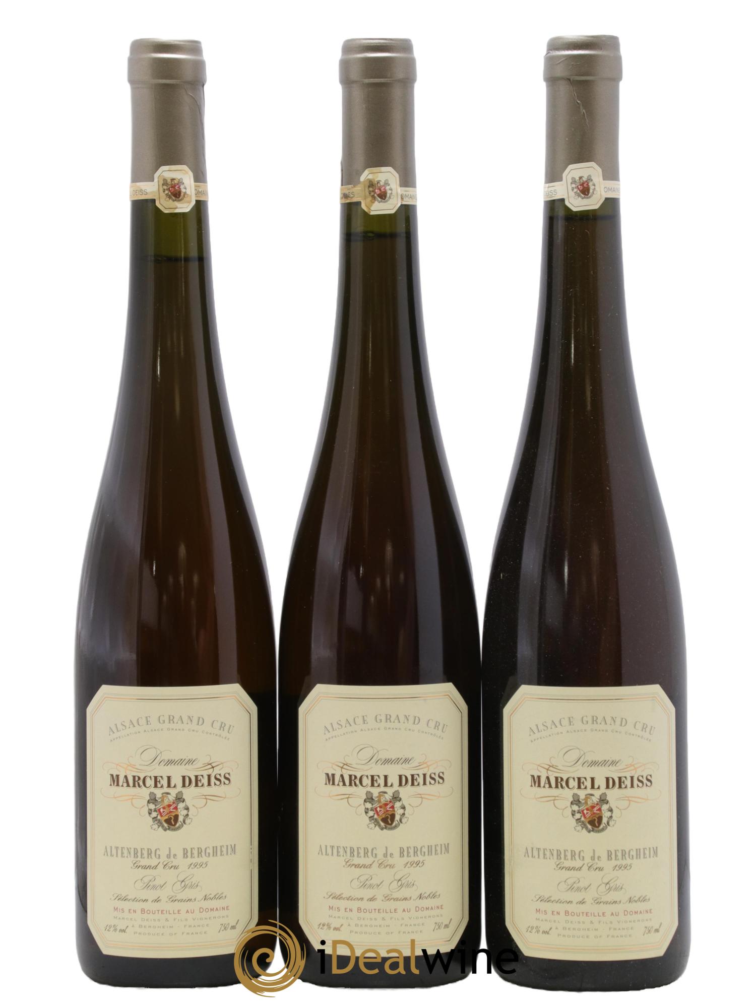 Alsace Grand Cru Pinot Gris Selection de Grains Nobles Altenberg de Bergheim Marcel Deiss (Domaine) 1995 - Posten von 3 Flaschen - 0
