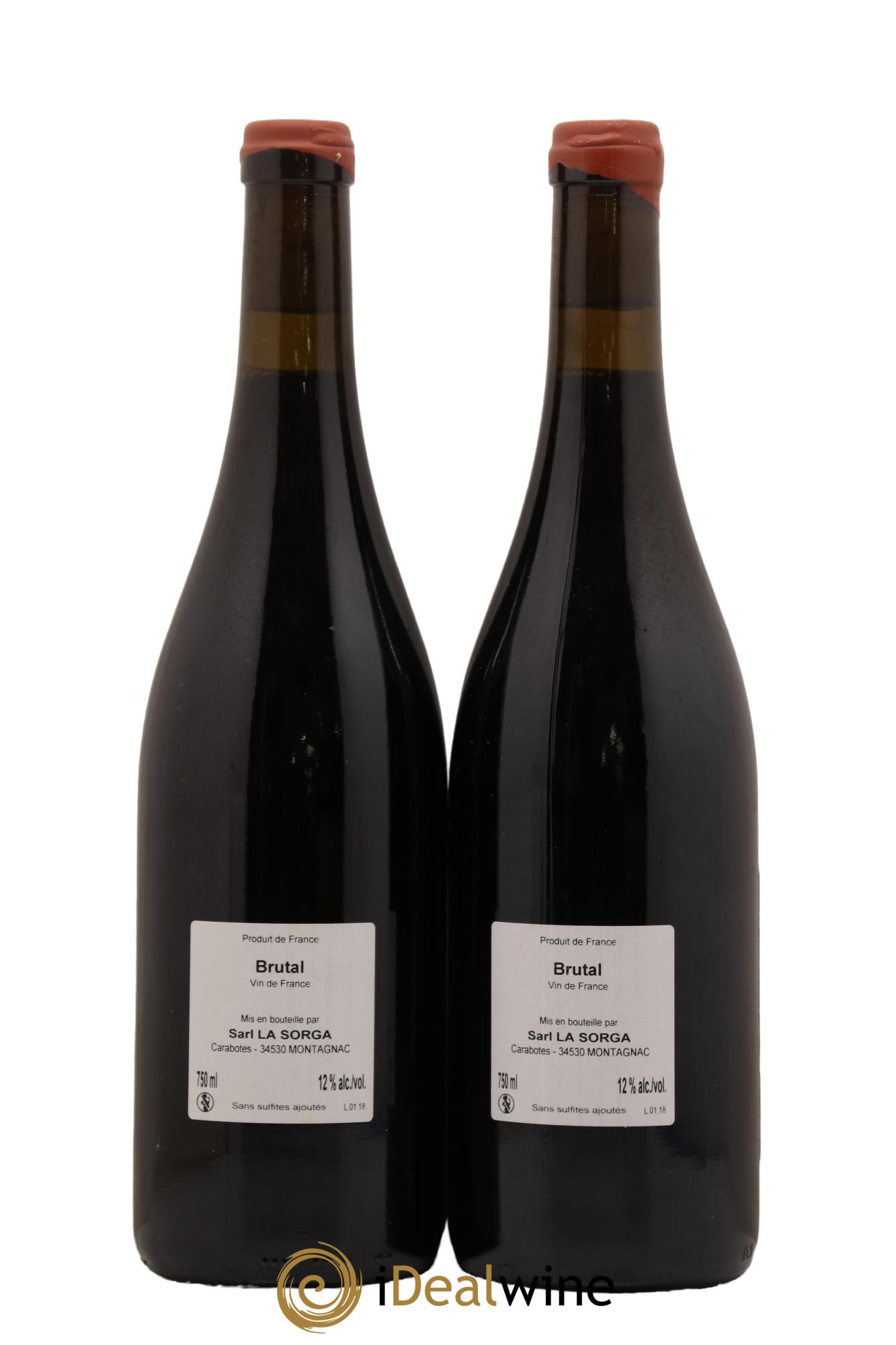 Vin de France Brutal La Sorga Anthony Tortul 2018 - Lot de 2 bouteilles - 1