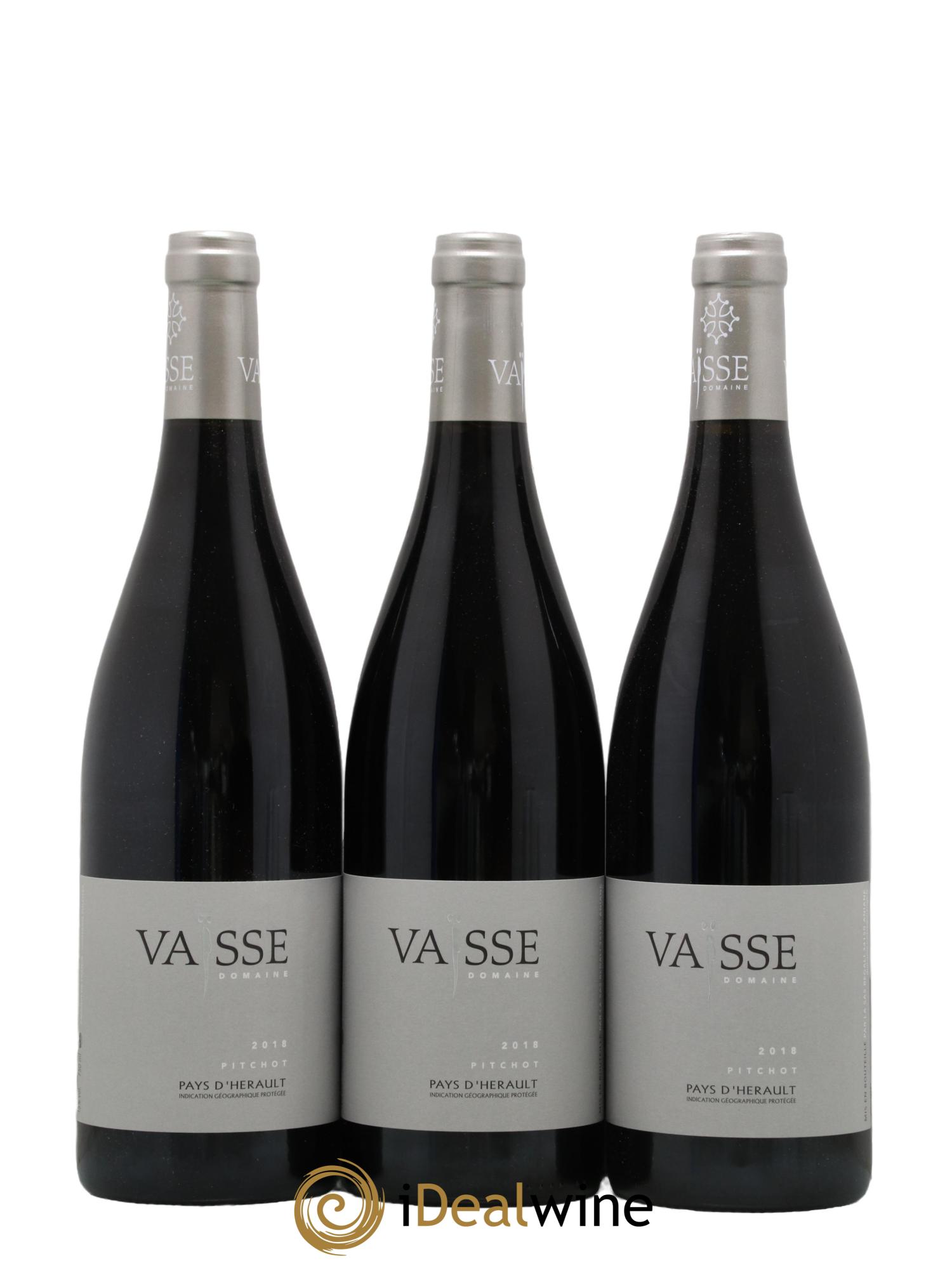Pays d'Hérault Pitchot Vaisse (Domaine) 2018 - Lot de 3 bouteilles - 0