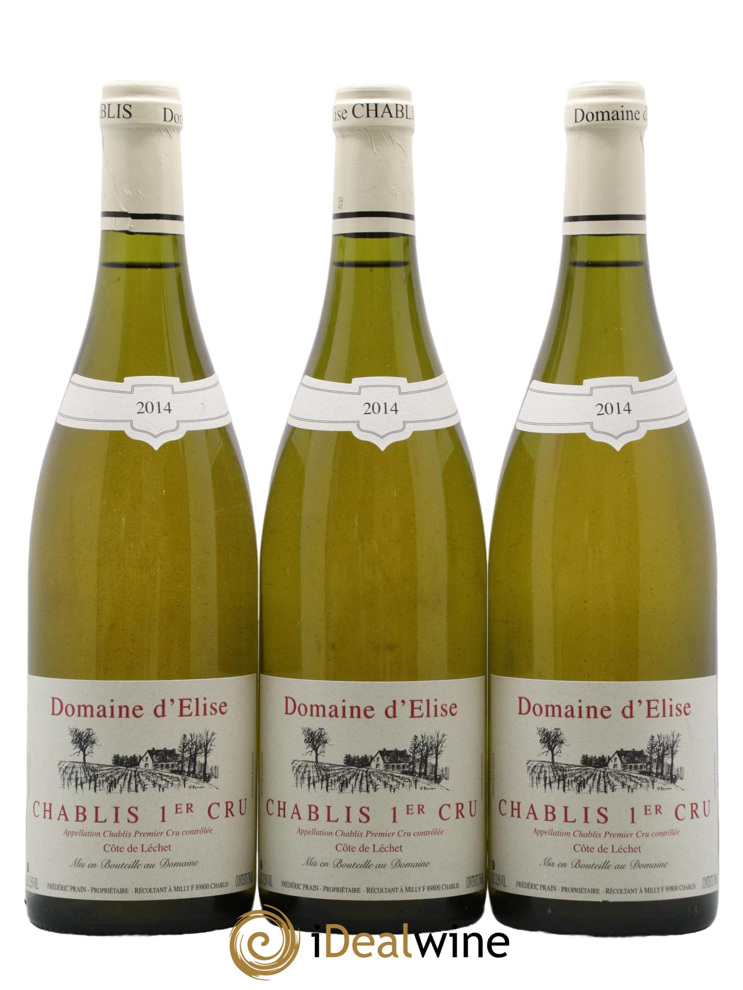 Chablis 1er Cru Côte de Léchet Elise (Domaine d') 2014 - Lot de 3 bouteilles - 0