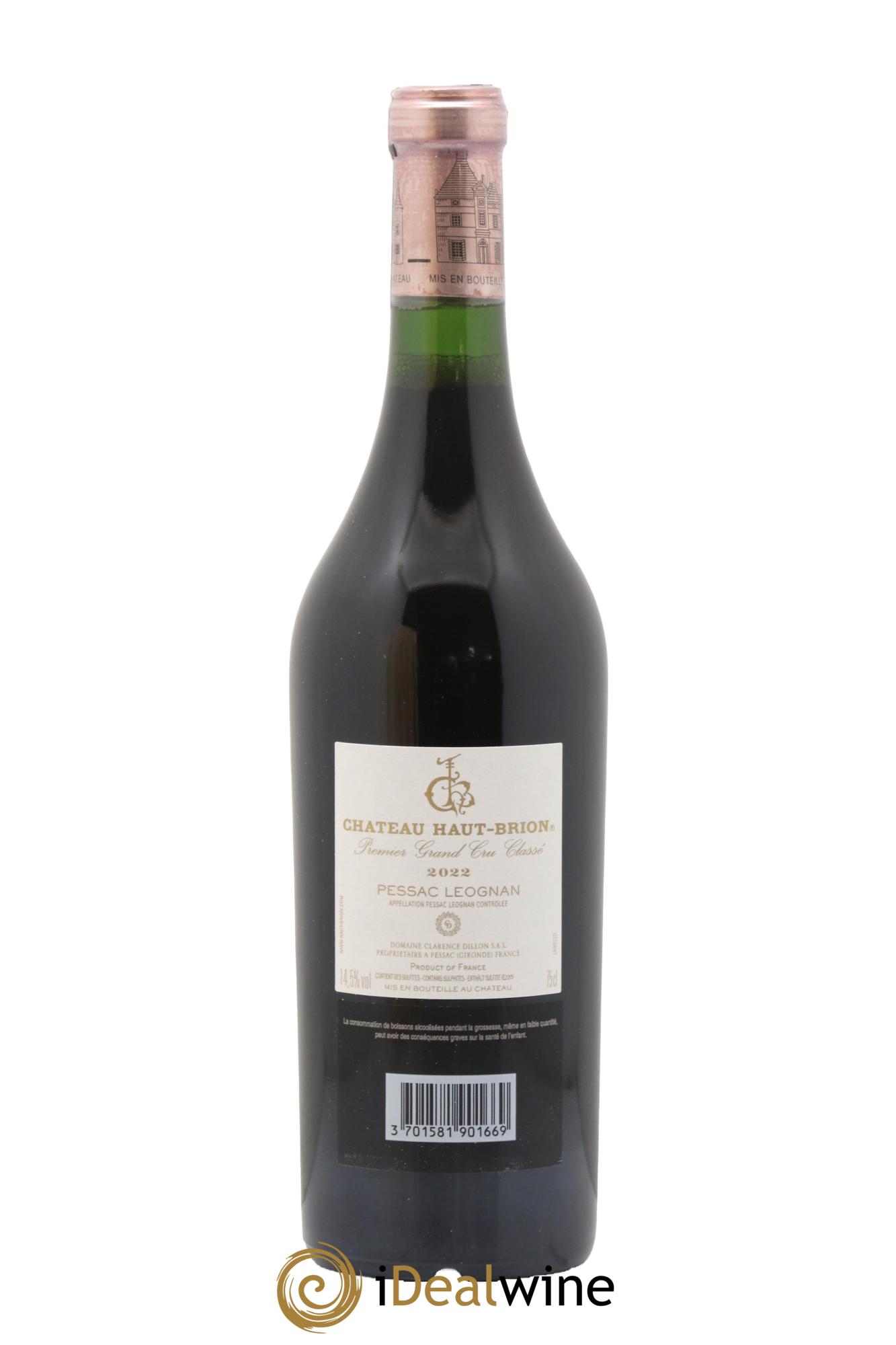 Château Haut Brion 1er Grand Cru Classé 2022 - Lot de 1 bouteille - 2