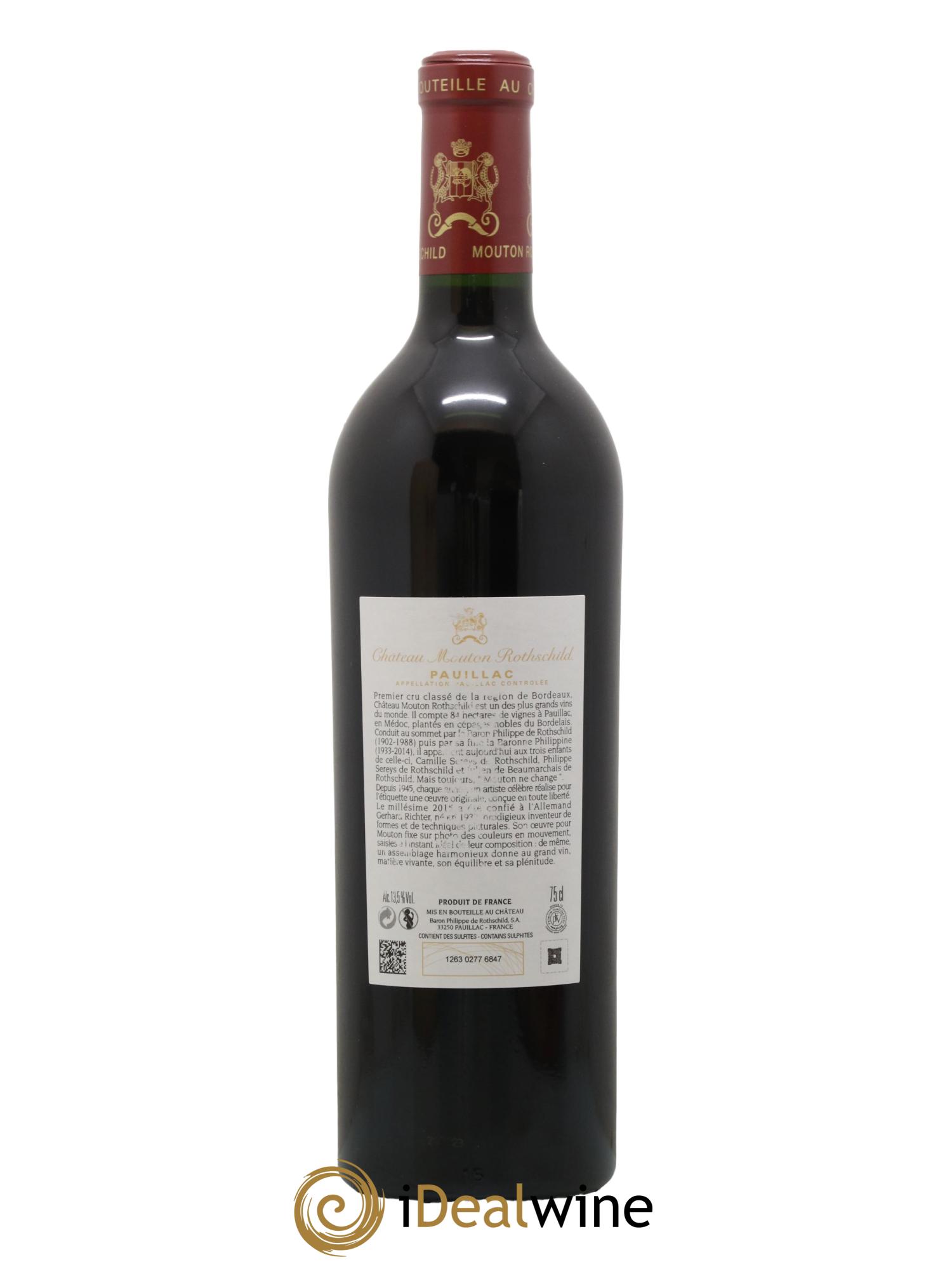 Château Mouton Rothschild 1er Grand Cru Classé  2015 - Lot de 1 bouteille - 2