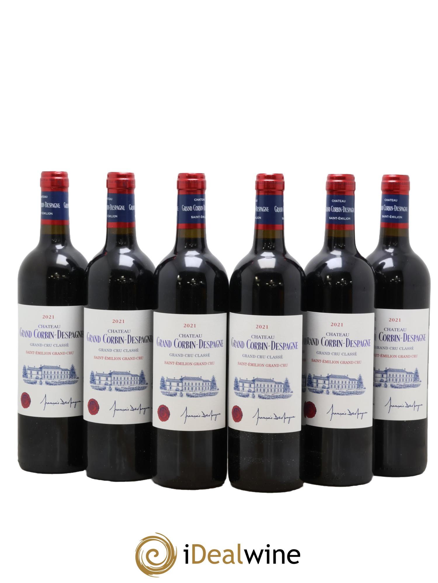 Château Grand Corbin Despagne Grand Cru Classé 2021 - Lot de 6 bouteilles - 0