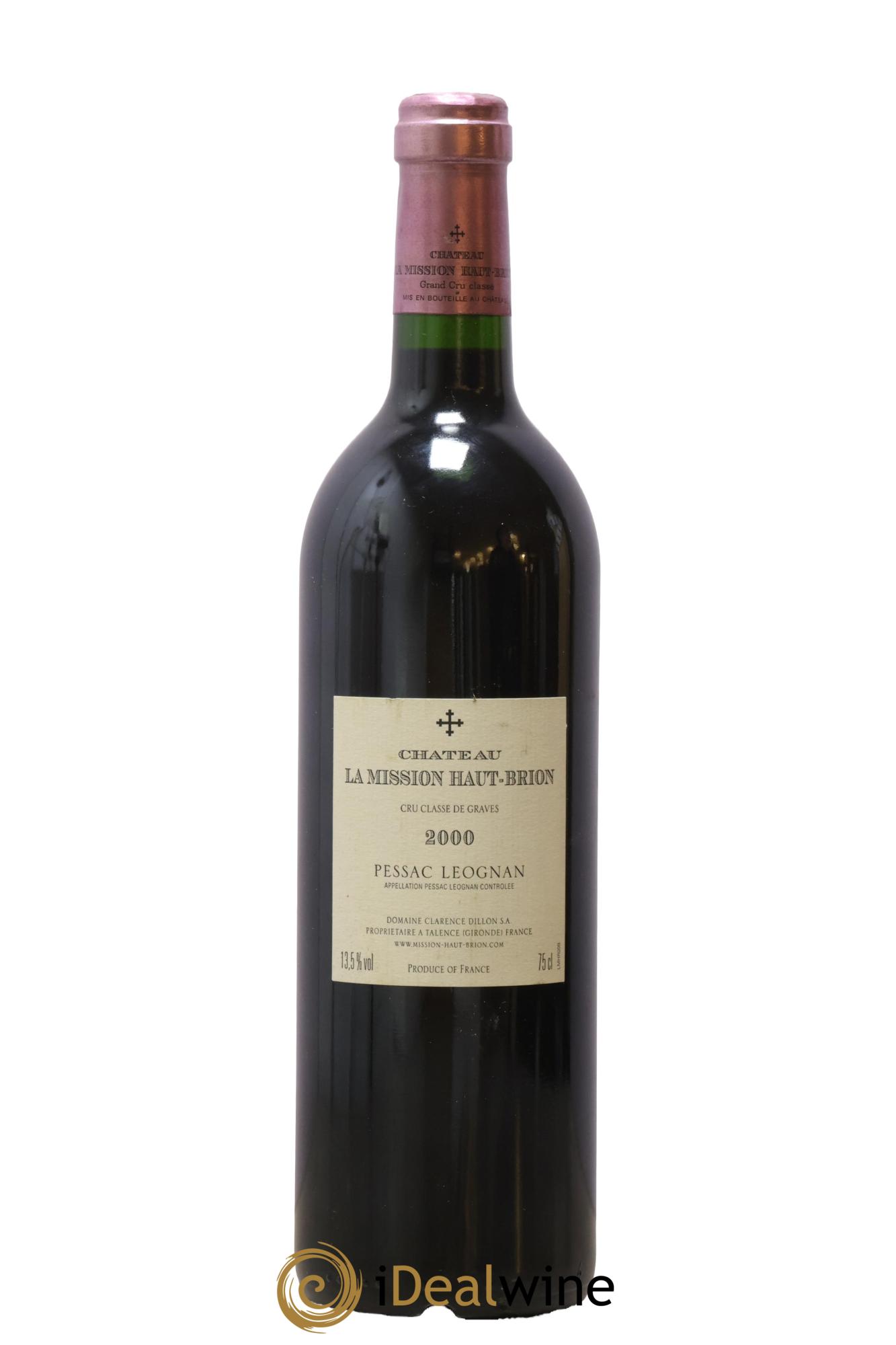 Château la Mission Haut-Brion Cru Classé de Graves 2000 - Lot de 1 bouteille - 1