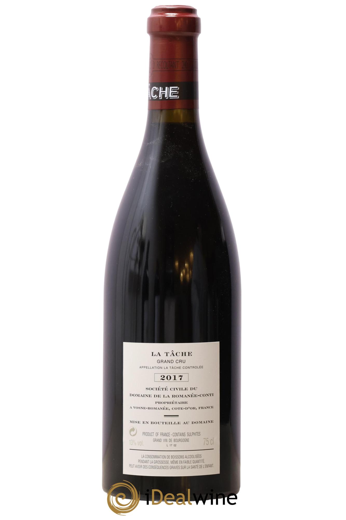La Tâche Grand Cru Domaine de la Romanée-Conti 2017 - Lot of 1 bottle - 1