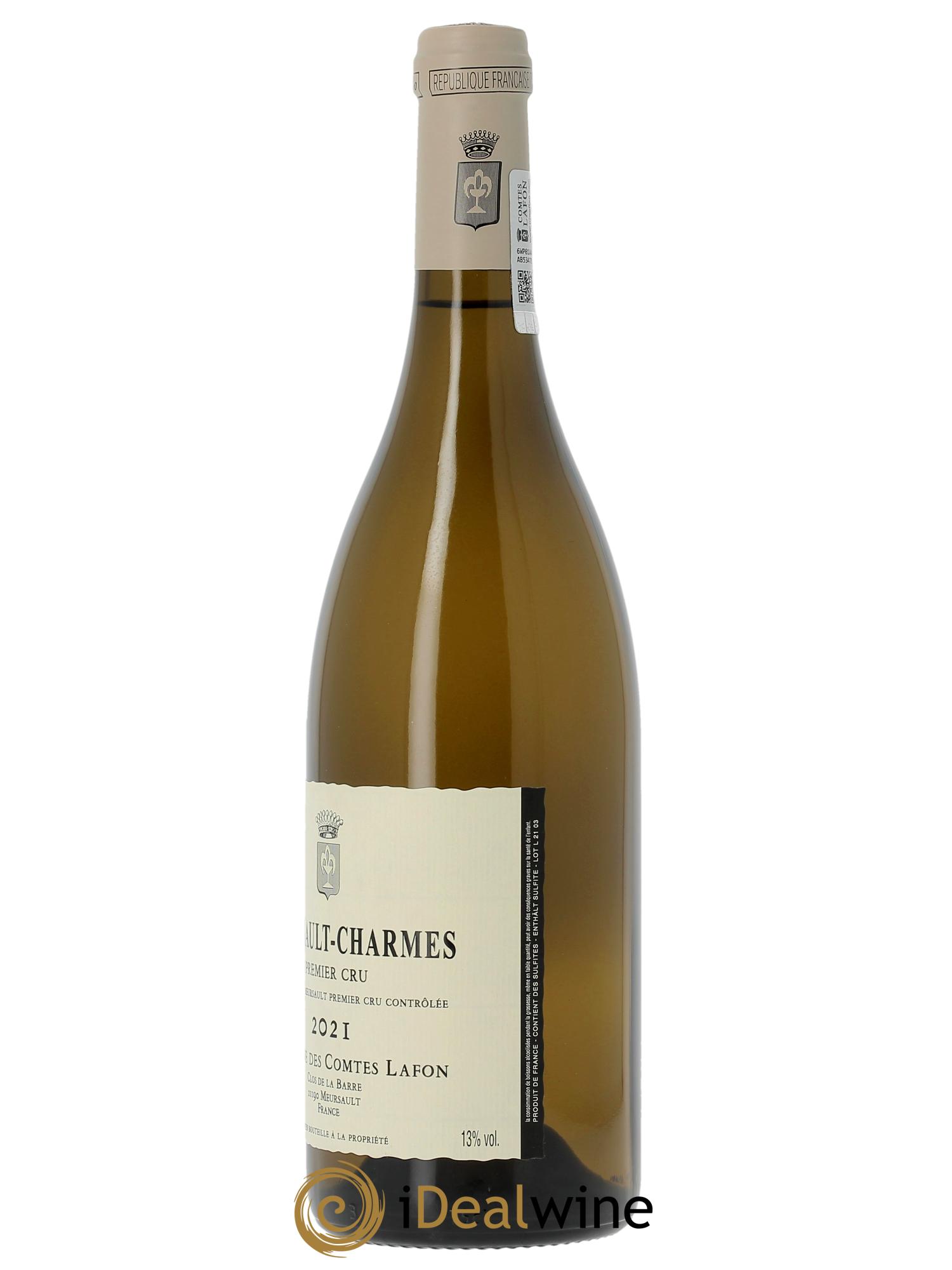 Meursault 1er Cru Charmes Comtes Lafon (Domaine des) 2021 - Lot de 1 bouteille - 1