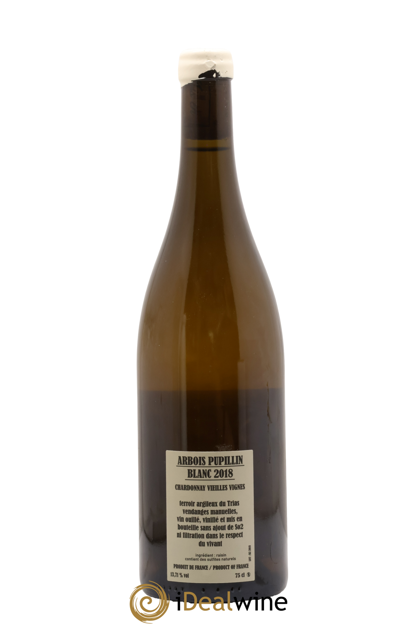 Arbois-Pupillin Chardonnay Vieilles vignes Adeline Houillon & Renaud Bruyère 2018 - Lot de 1 bouteille - 1