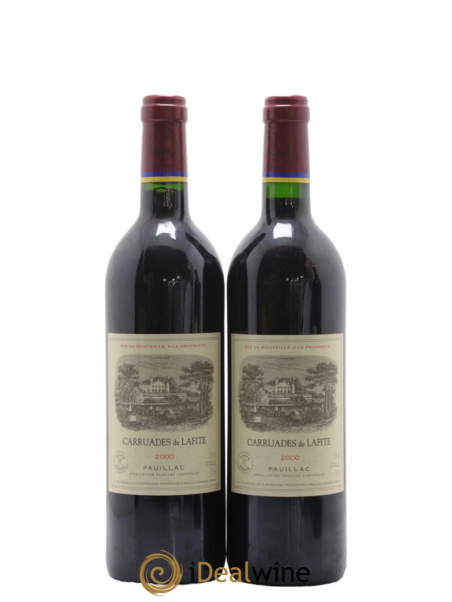 Carruades de Lafite Rothschild Second Vin 2000 - Posten von 2 Flaschen - 0