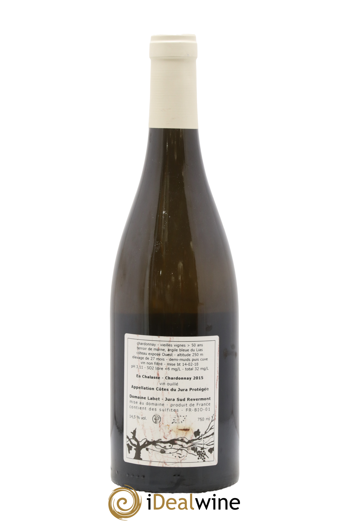 Côtes du Jura Chardonnay En Chalasse Romain - Julien - Charline Labet 2015 - Lot de 1 bouteille - 1
