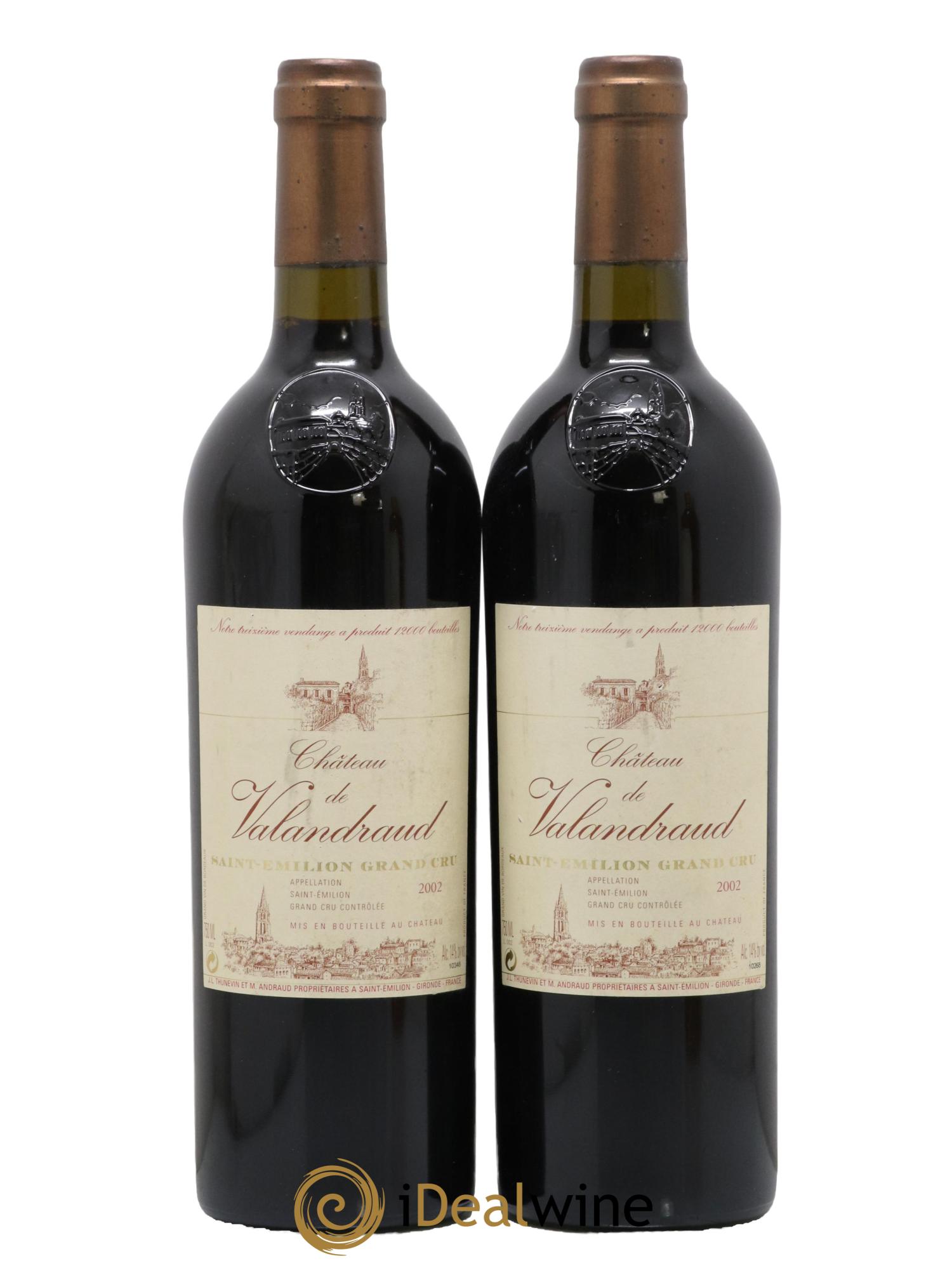 Château de Valandraud 2002 - Posten von 2 Flaschen - 0