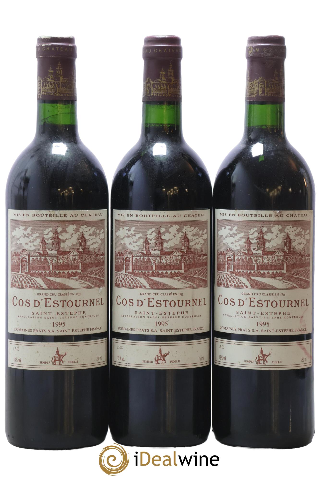 Cos d'Estournel 2ème Grand Cru Classé 1995 - Lotto di 3 bottiglie - 0