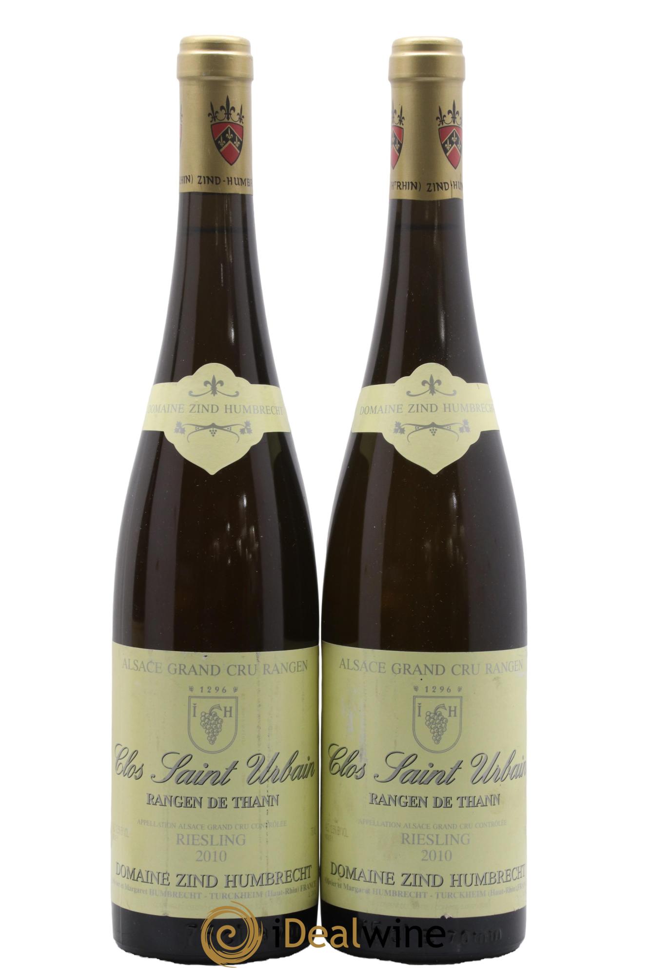 Alsace Riesling Grand Cru Rangen de Thann Clos Saint Urbain Zind-Humbrecht (Domaine) 2010 - Lot of 2 bottles - 0