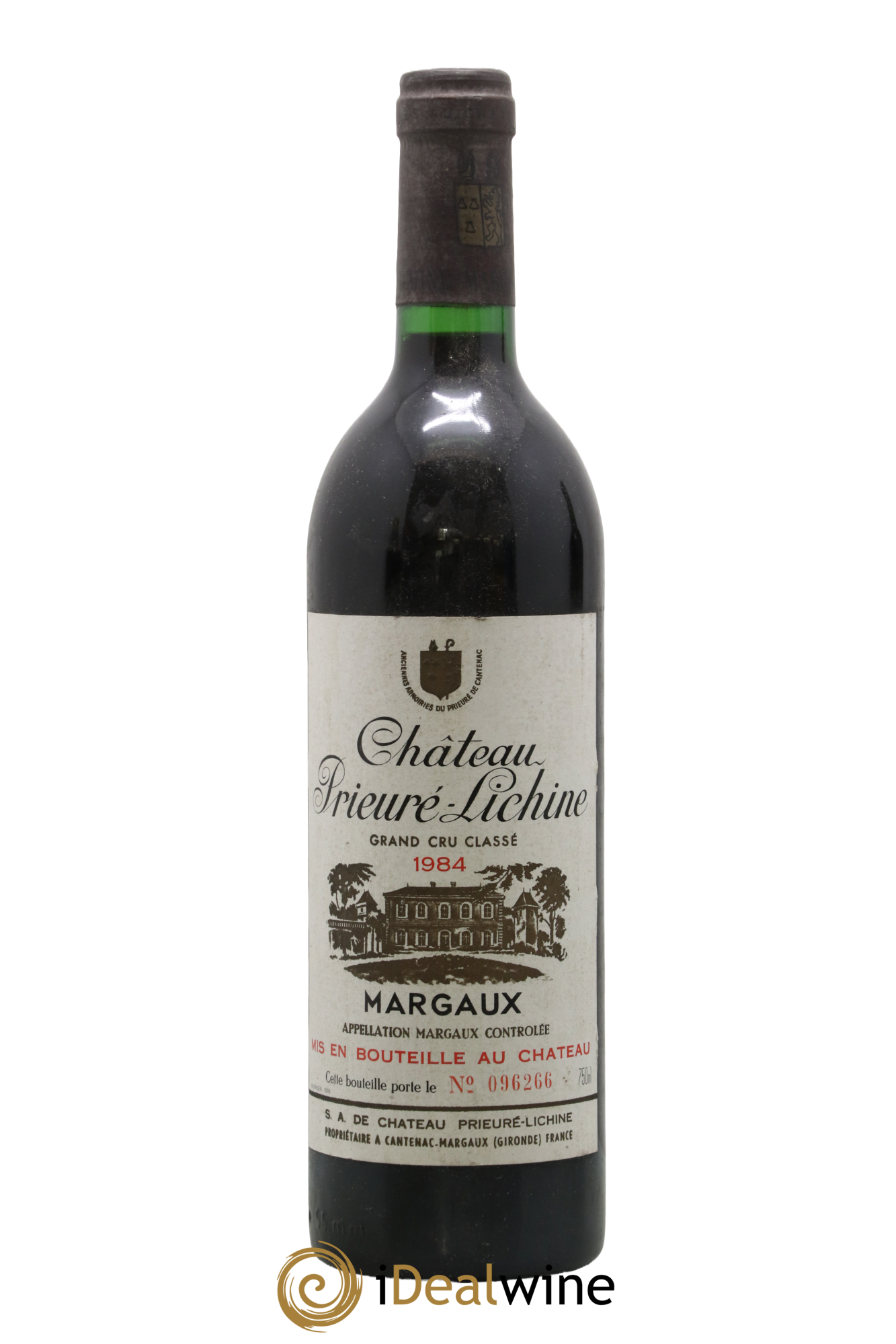 Château Prieuré Lichine 4ème Grand Cru Classé 1984 - Lot de 1 bouteille - 0