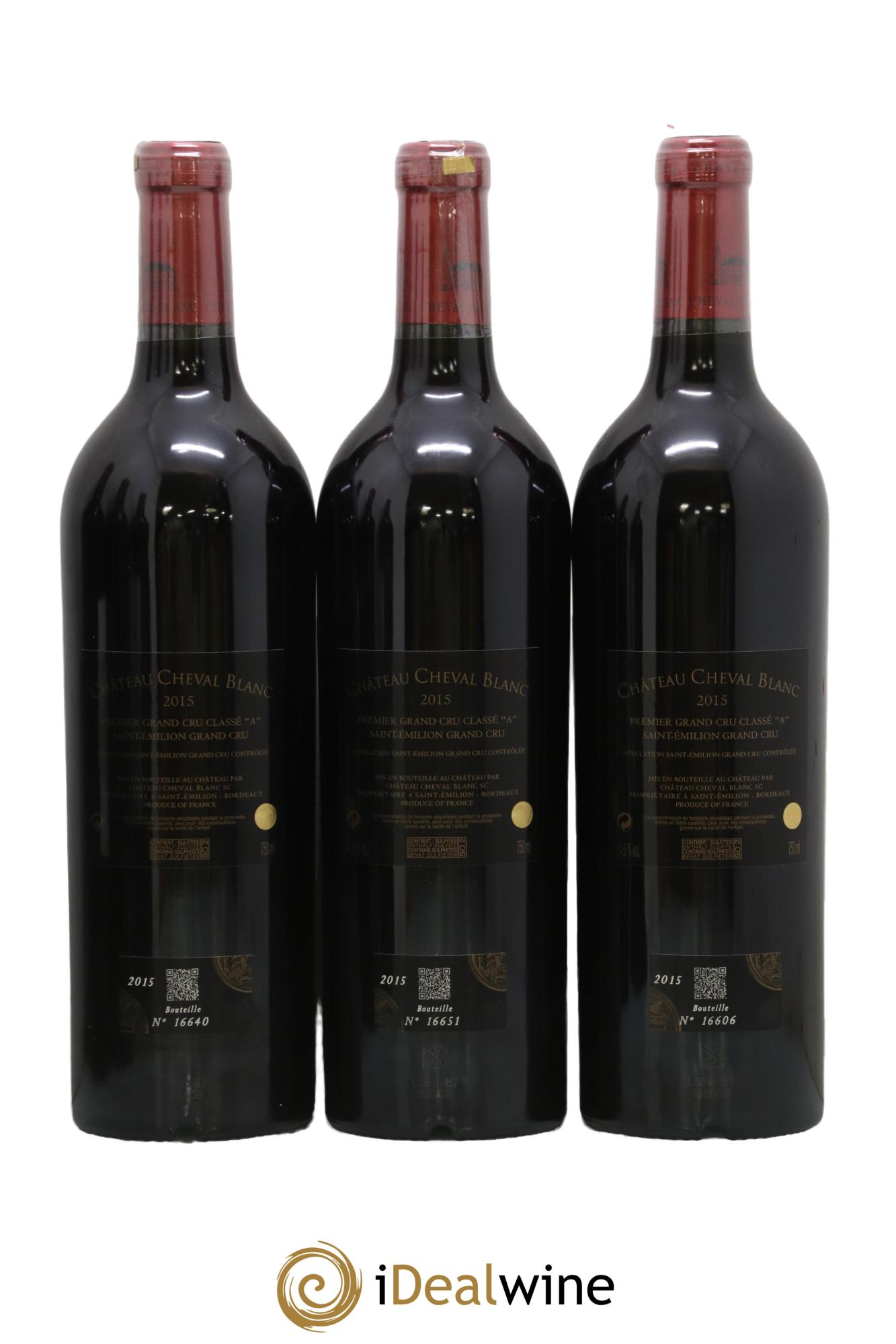 Château Cheval Blanc 1er Grand Cru Classé A 2015 - Lot de 6 bouteilles - 3