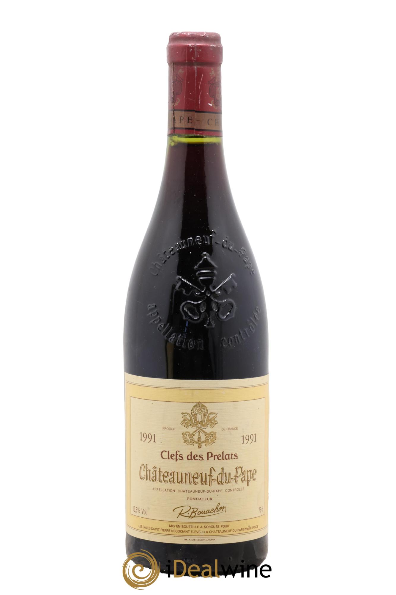 Châteauneuf-du-Pape Clefs des Prélats R. Bouachon 1991 - Lotto di 1 bottiglia - 0